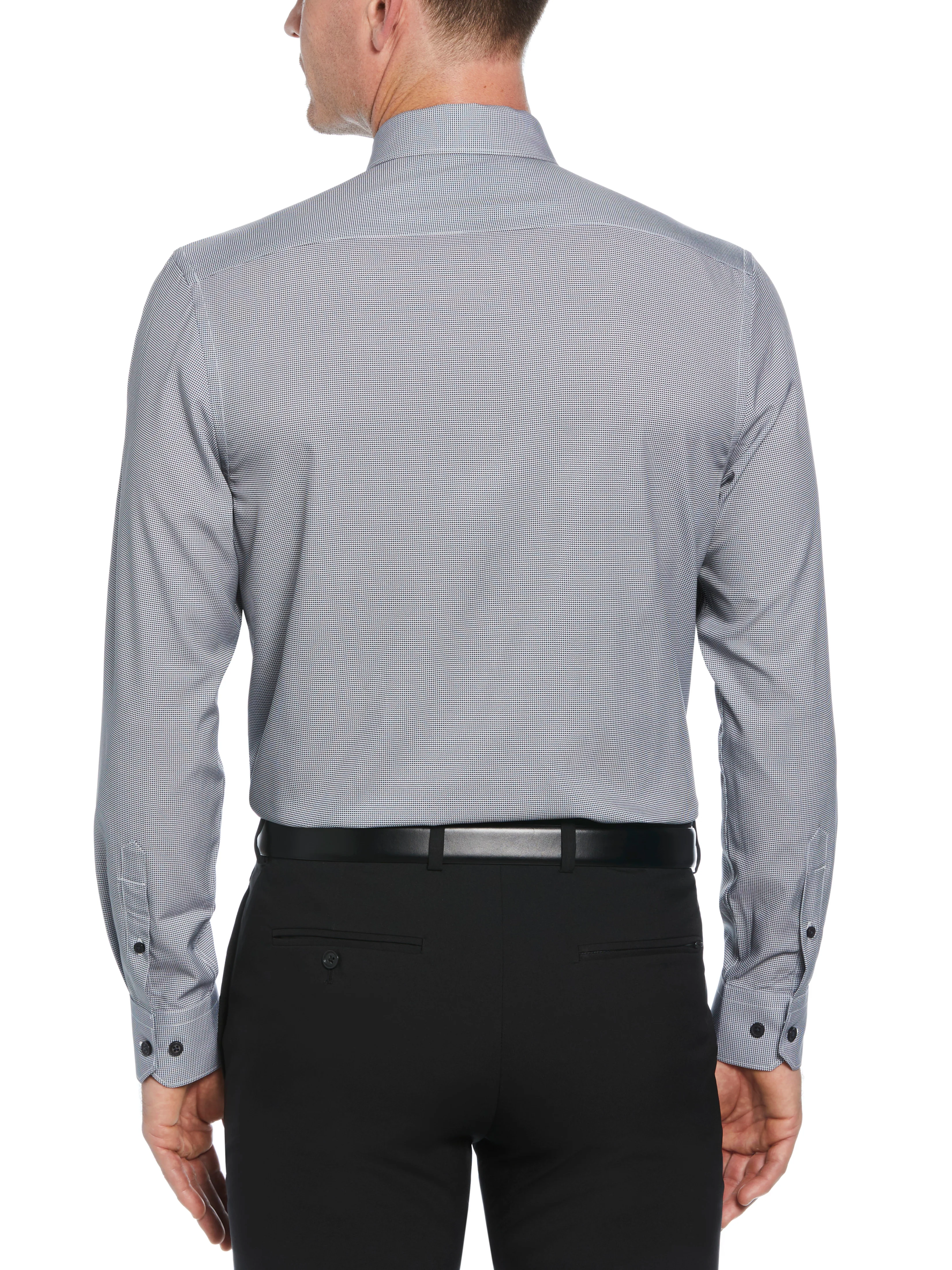 Slim Fit Stretch Houndstooth Dress Shirt - Image 3