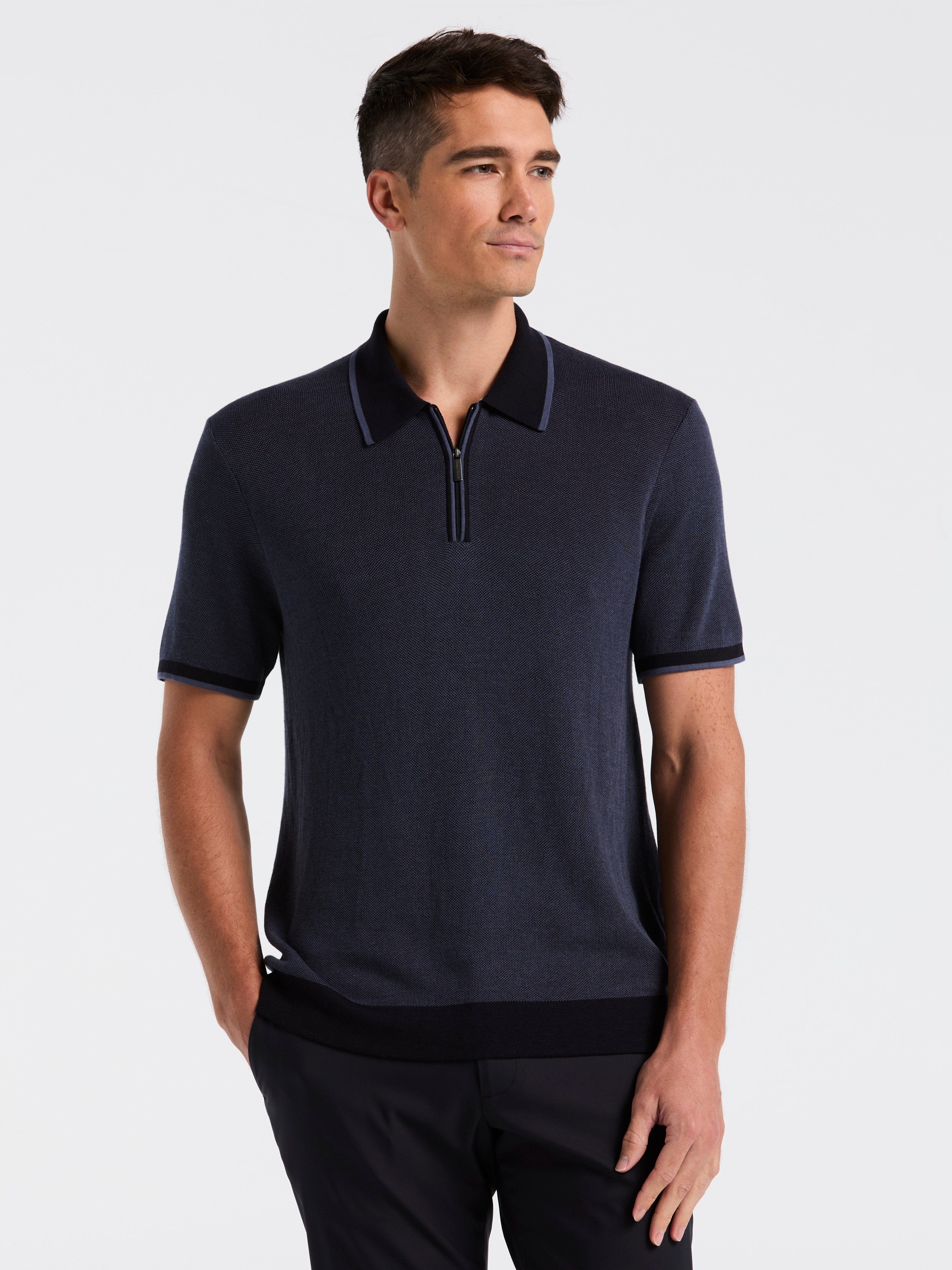 Bi-Color Stitch Zip Polo - Image 10