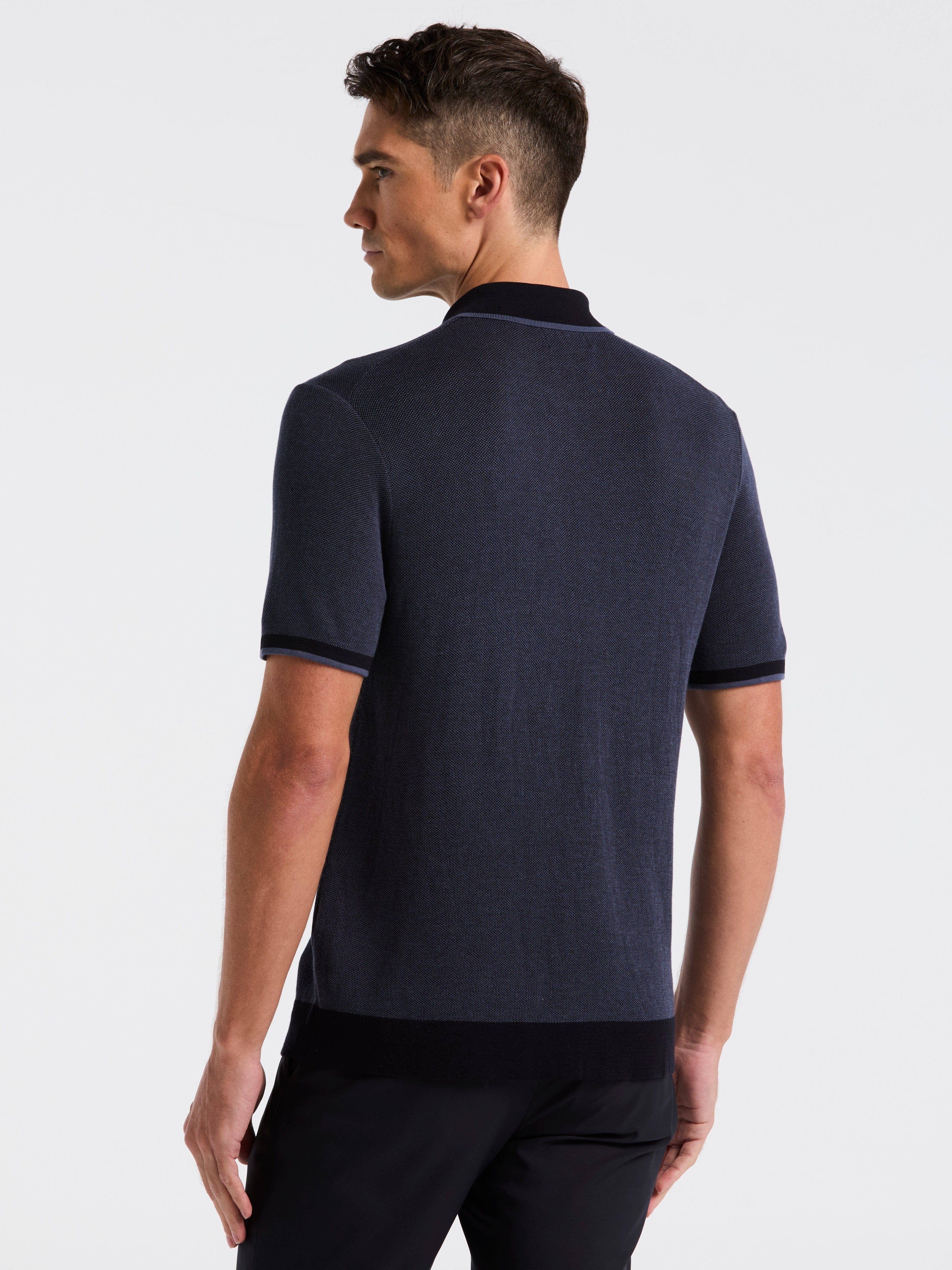 Bi-Color Stitch Zip Polo - Image 12