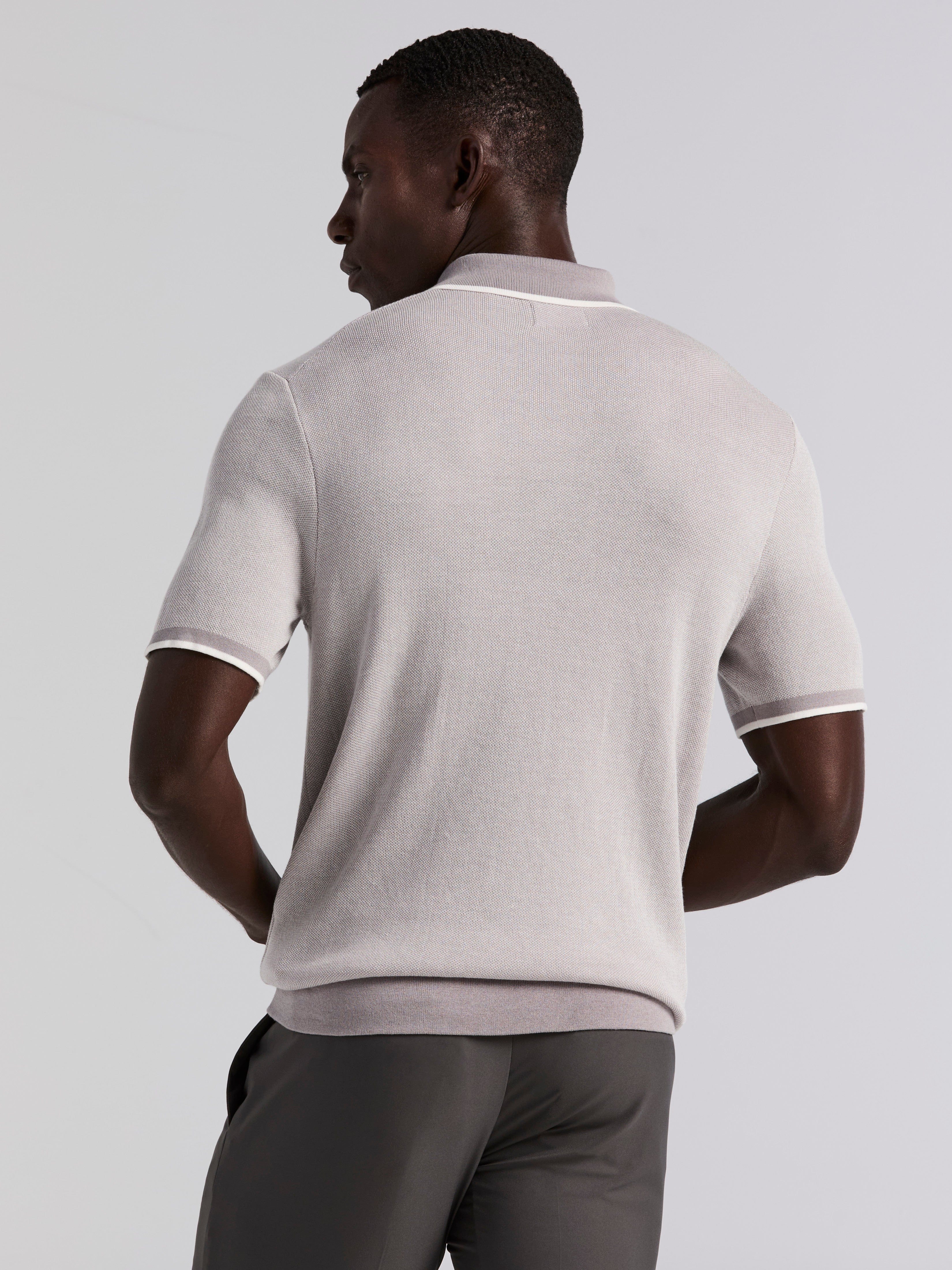 Bi-Color Stitch Zip Polo - Image 16