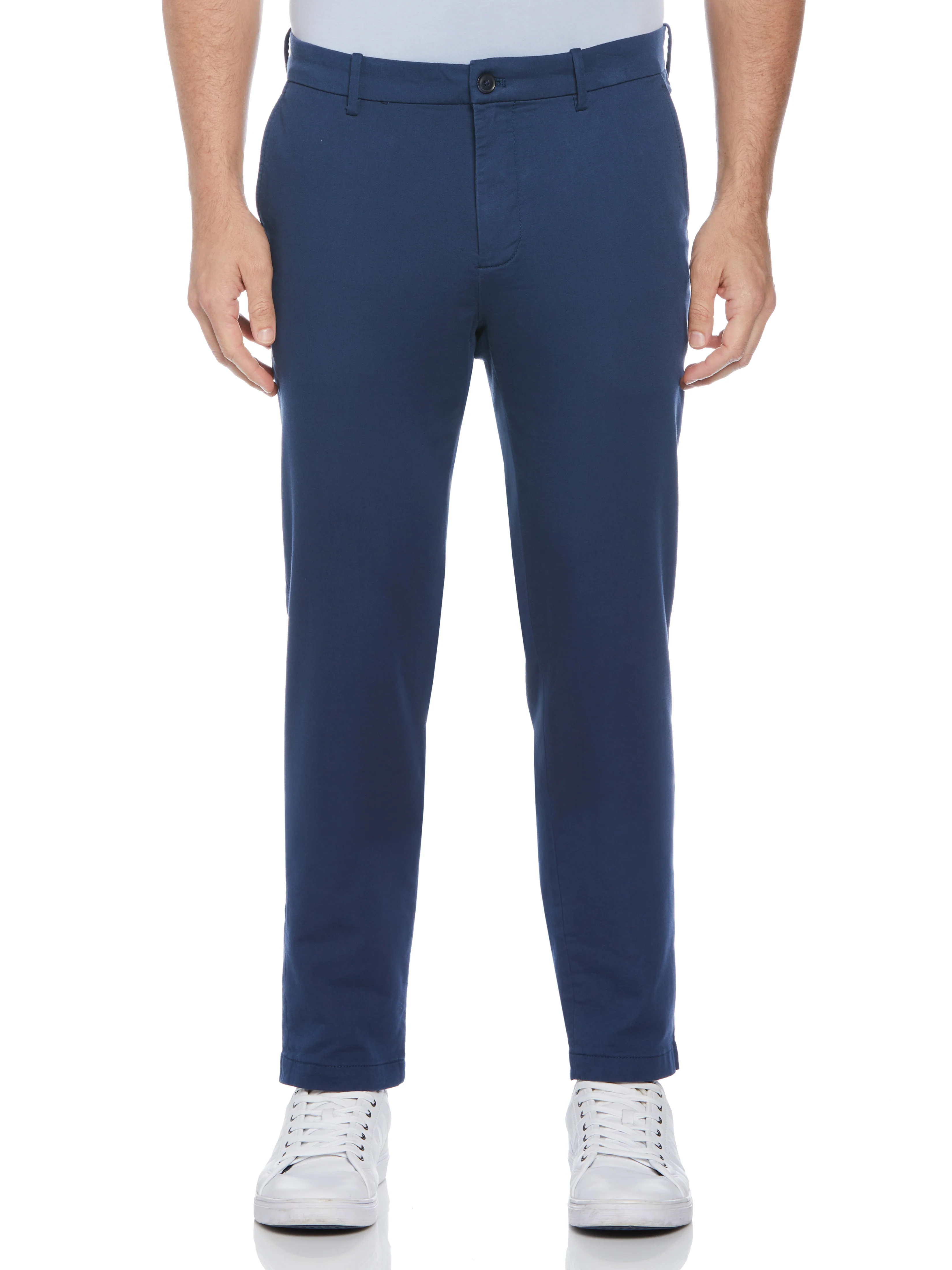 Big & Tall Dobby Flat Front Stretch Chino - Image 5