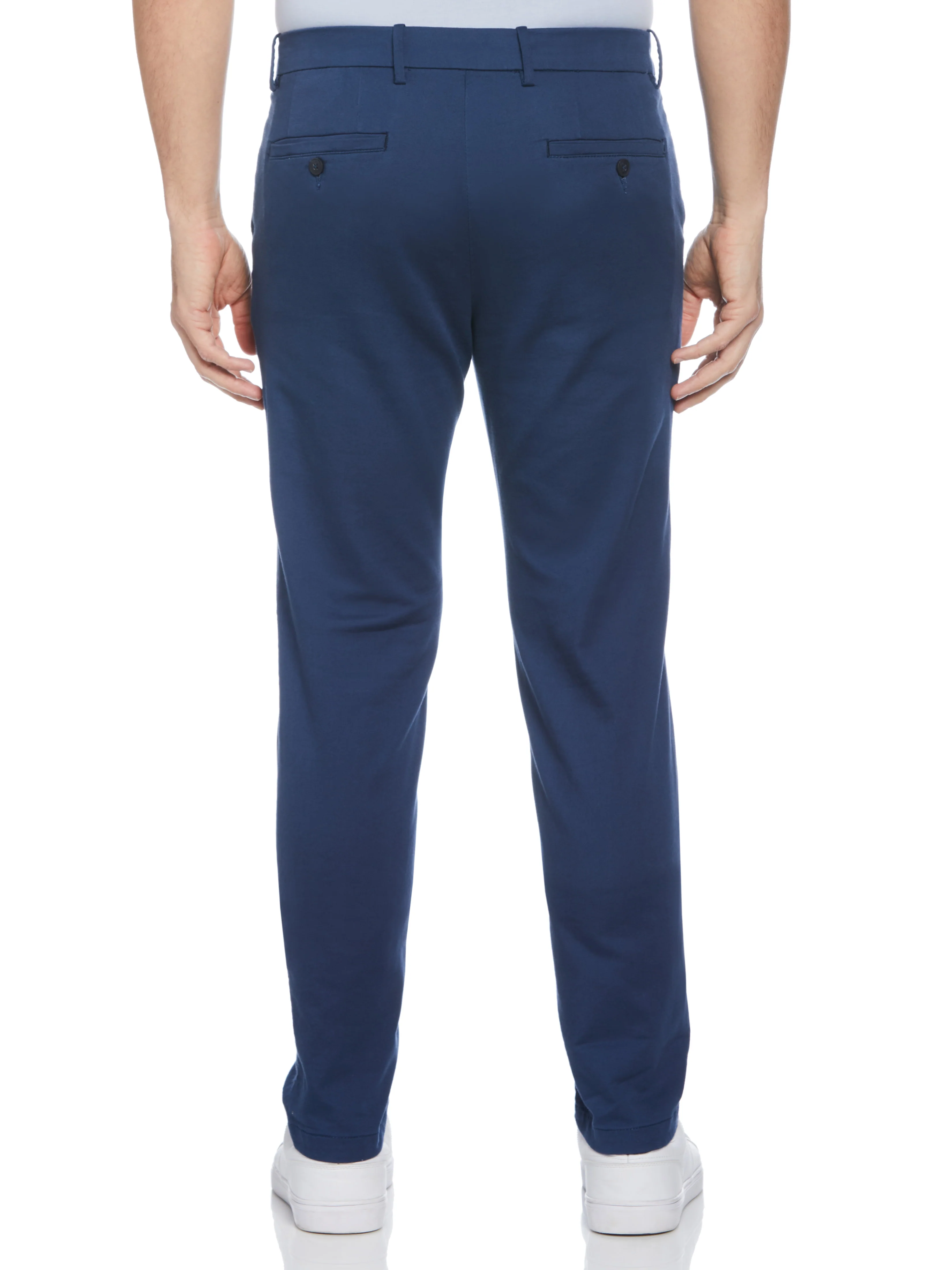 Big & Tall Dobby Flat Front Stretch Chino - Image 6