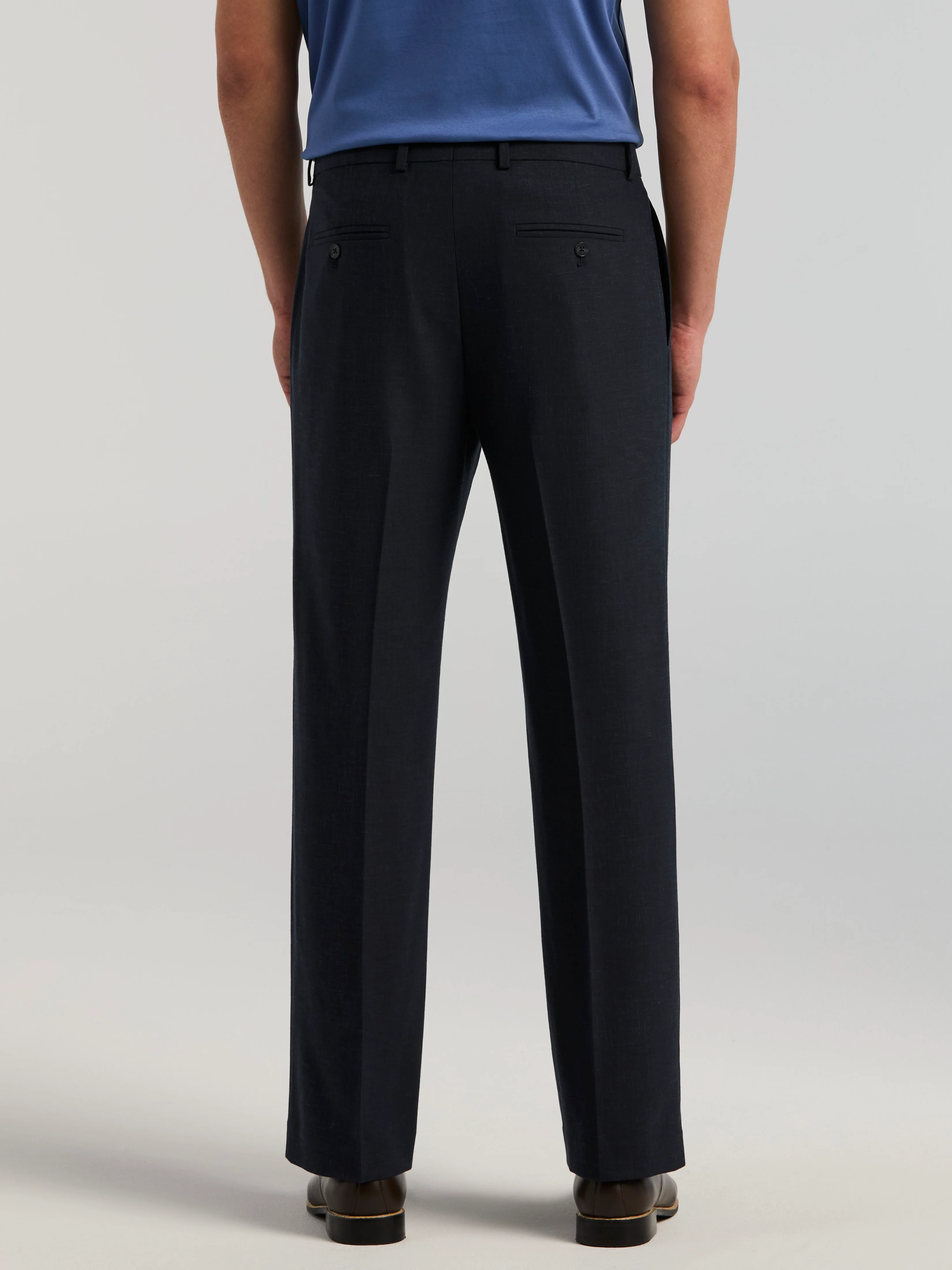 Stretch Classic Pleated Suit Pant - Image 5