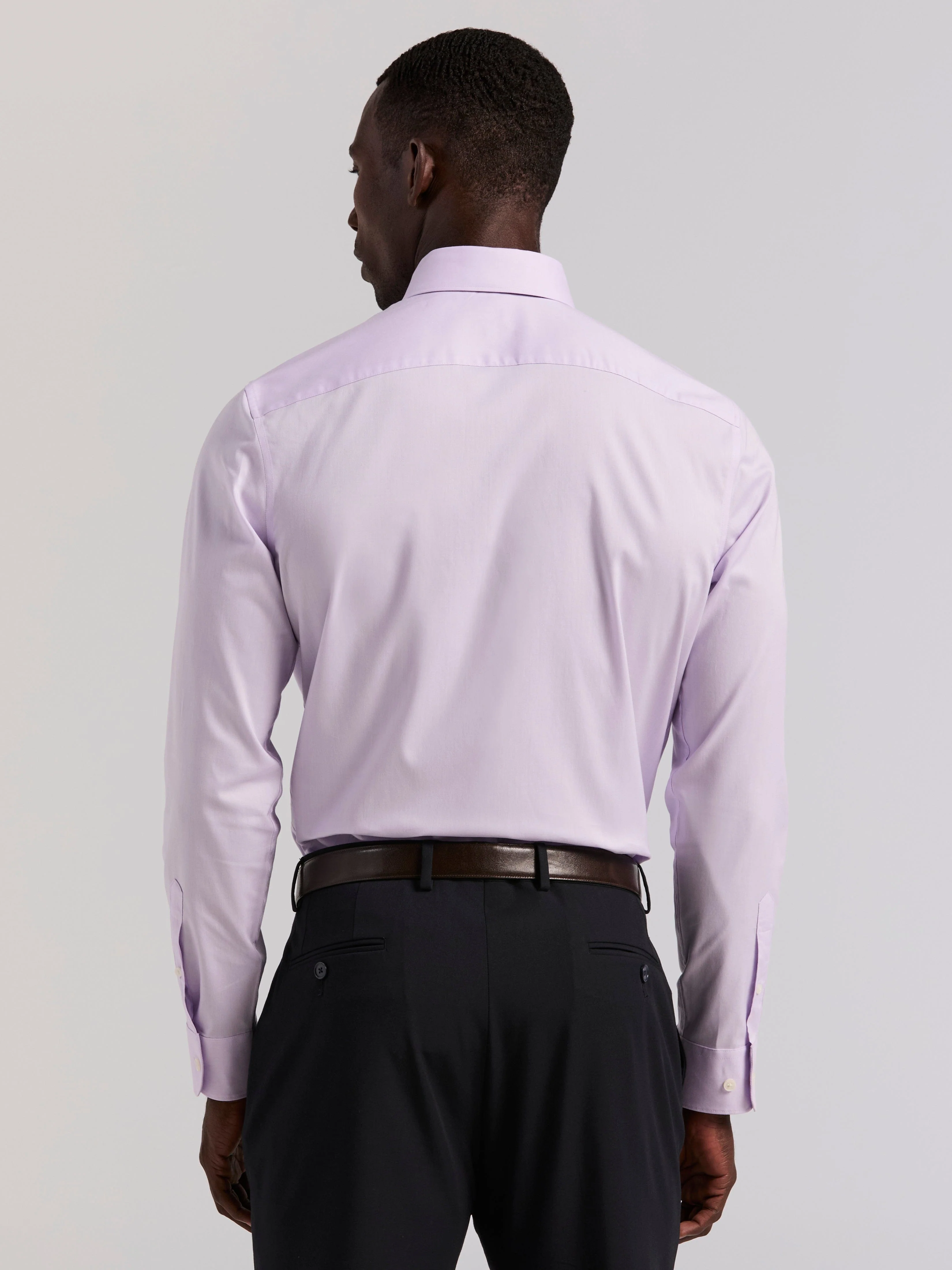 Slim Fit Cotton Stretch Royal Oxford Dress Shirt - Image 3