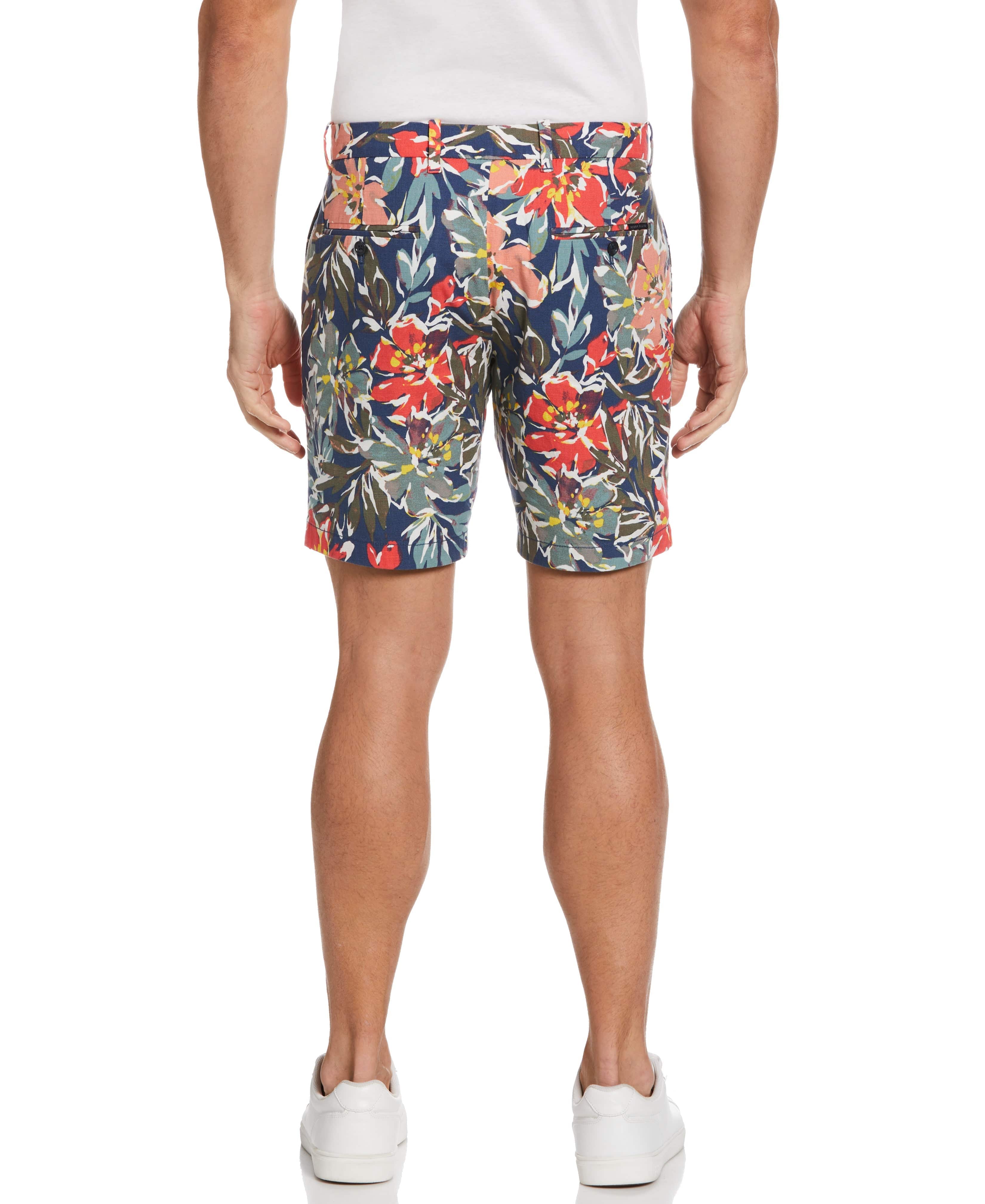 Cotton Slub Floral Print Shorts - Image 2