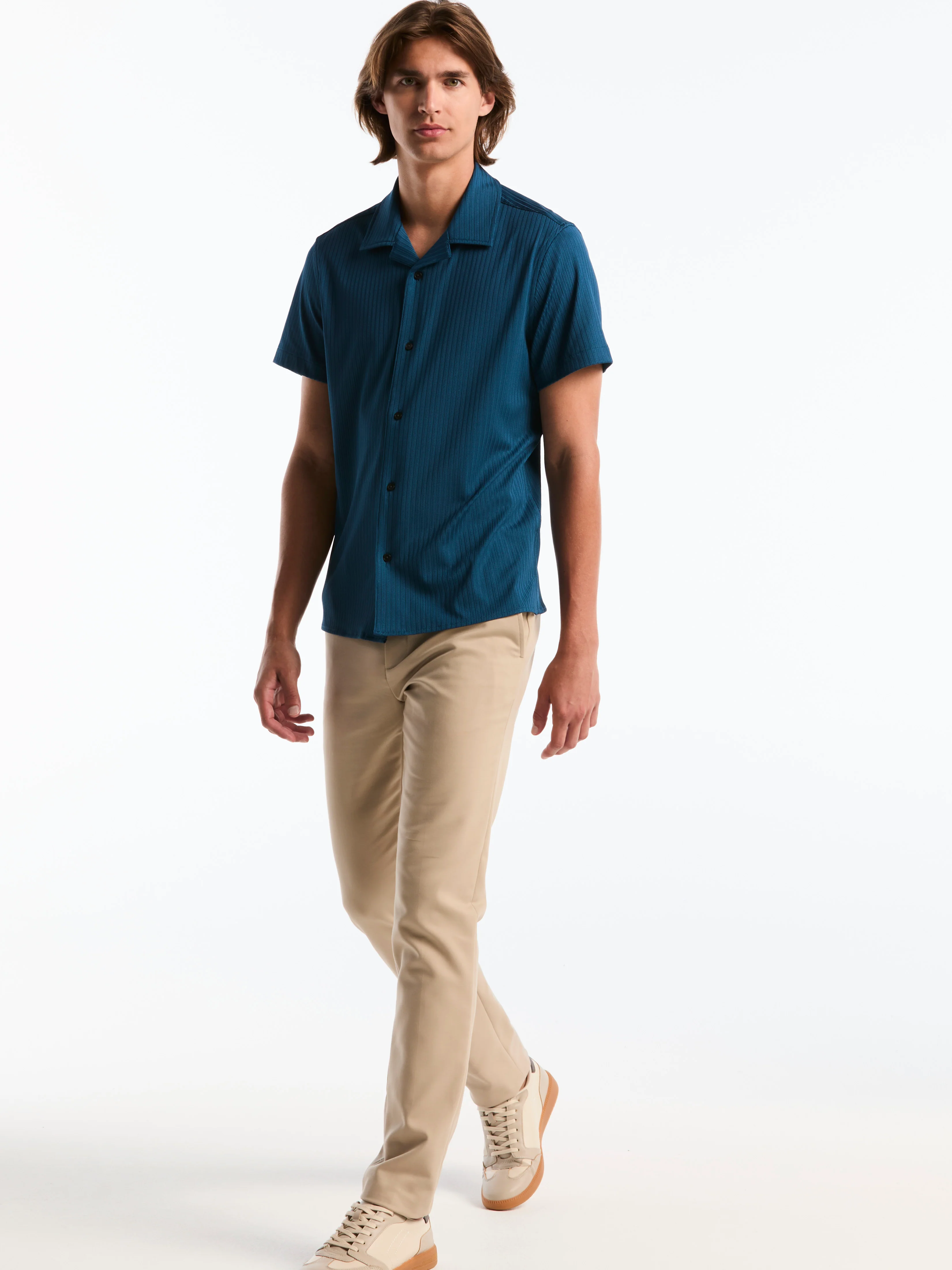 Ribbed Camp Collar Knit Shirt - Image 5