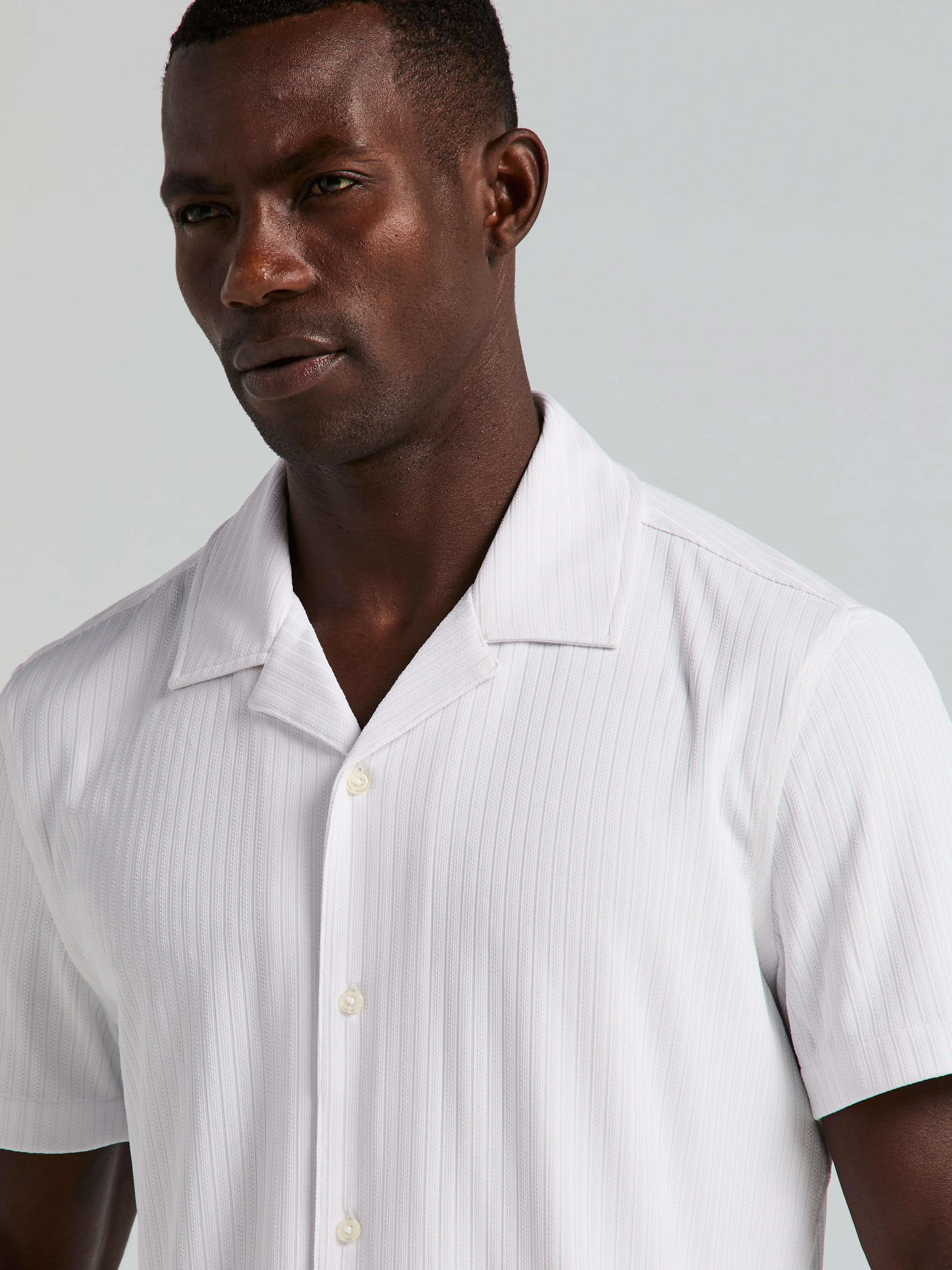 Ribbed Camp Collar Knit Shirt - Image 7