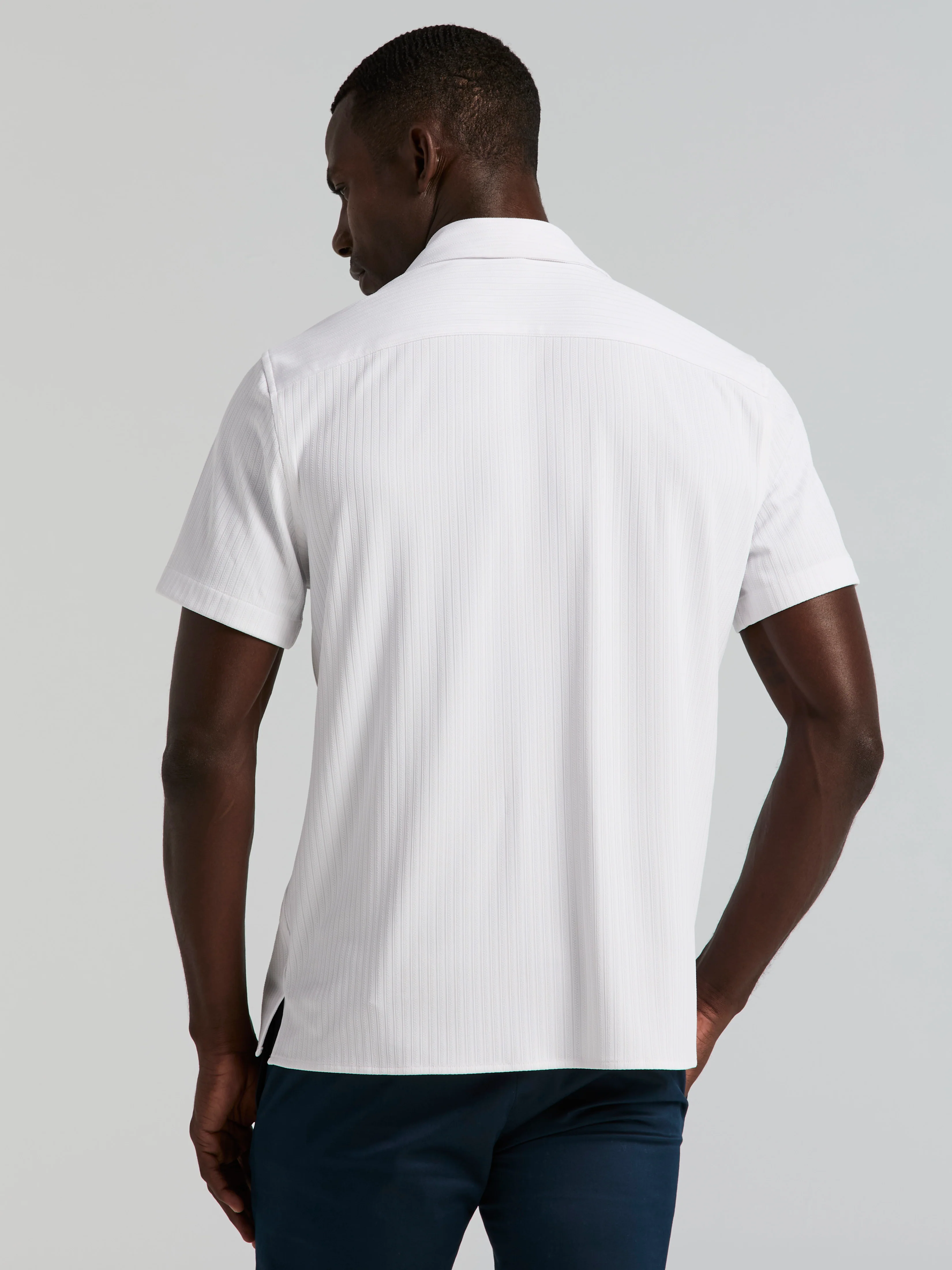 Ribbed Camp Collar Knit Shirt - Image 8