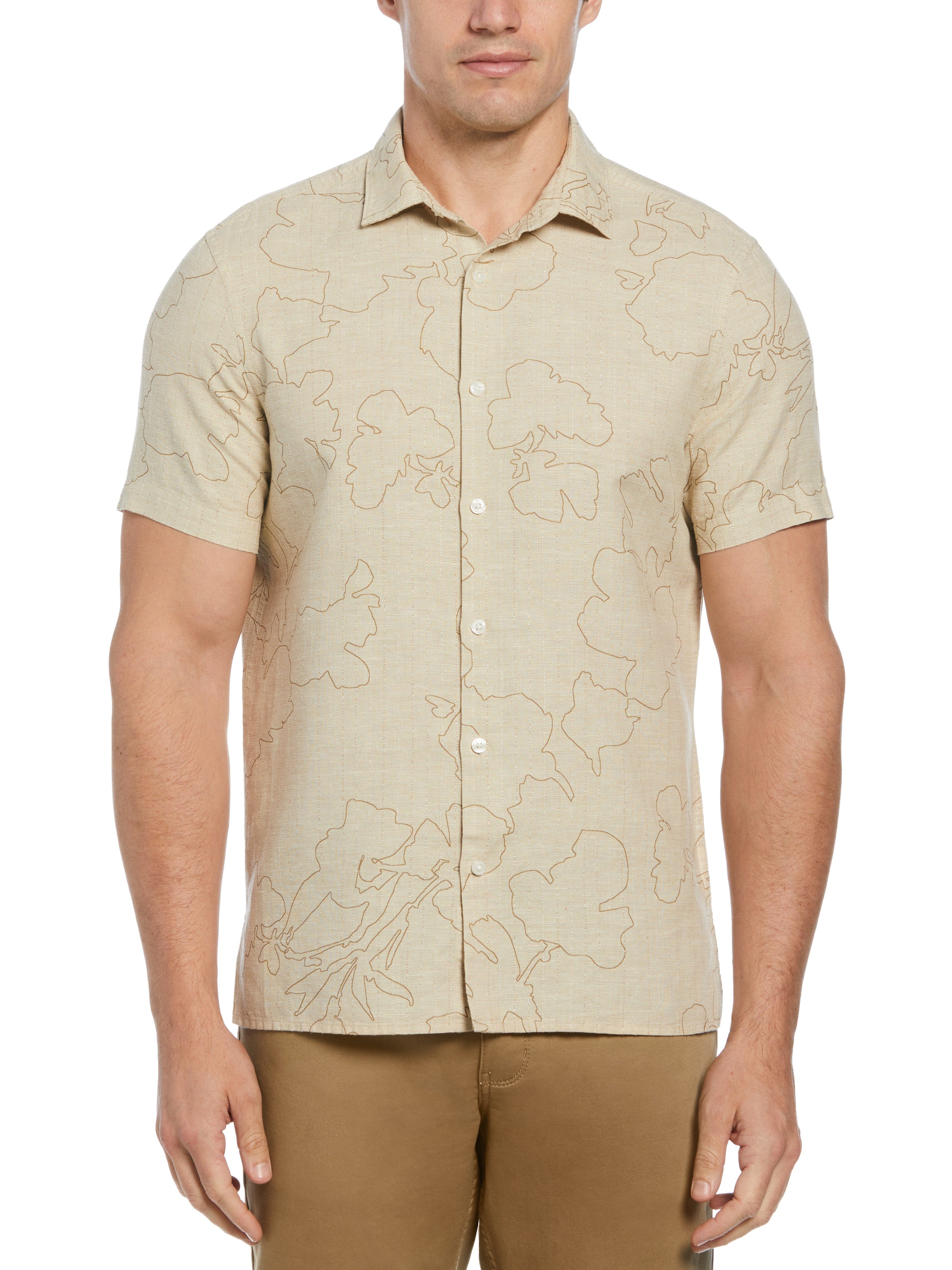 Dobby Floral Print Shirt