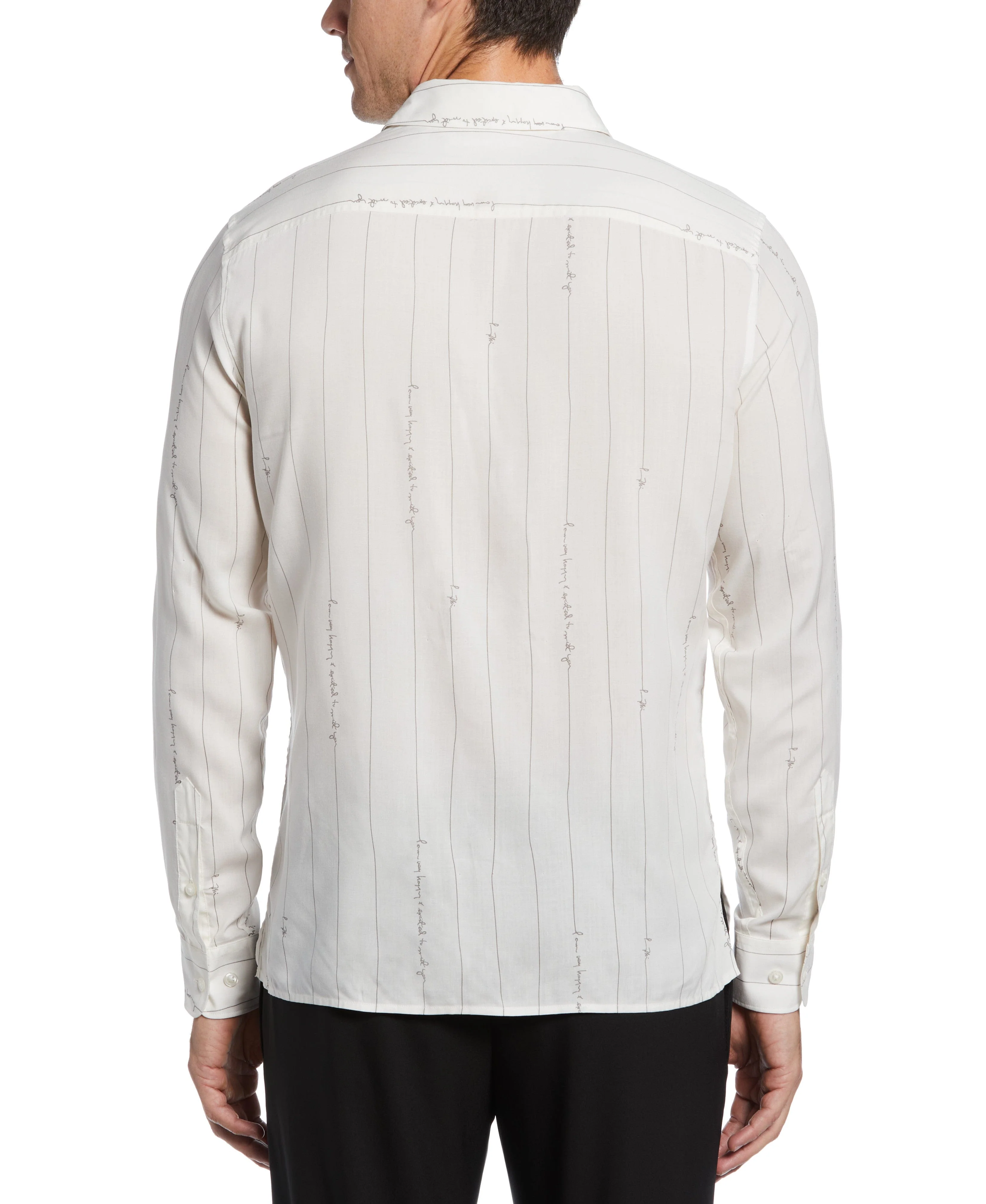 Dobby Writing Print Shirt - Image 2