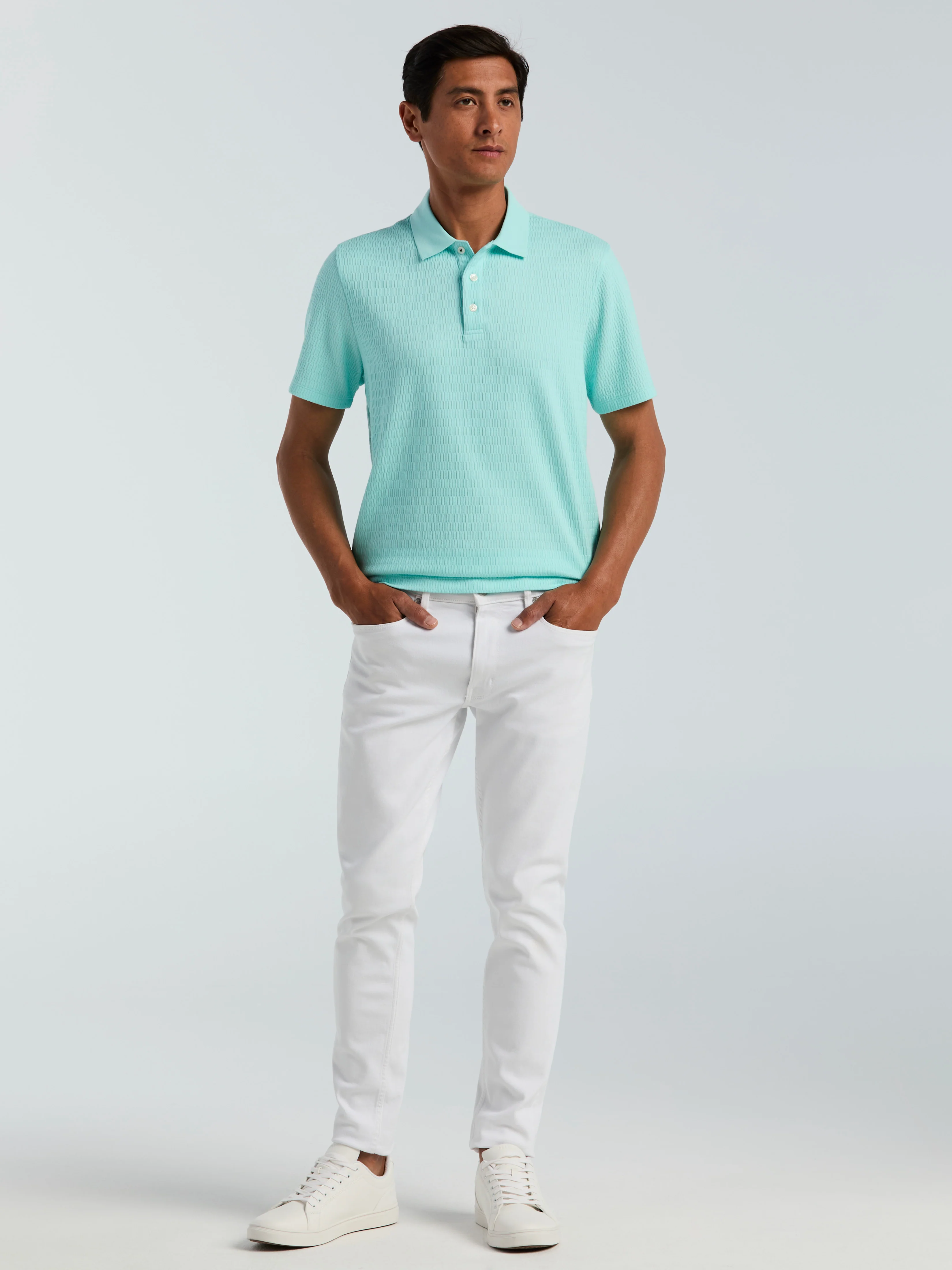 Geometric Jacquard Polo - Image 5