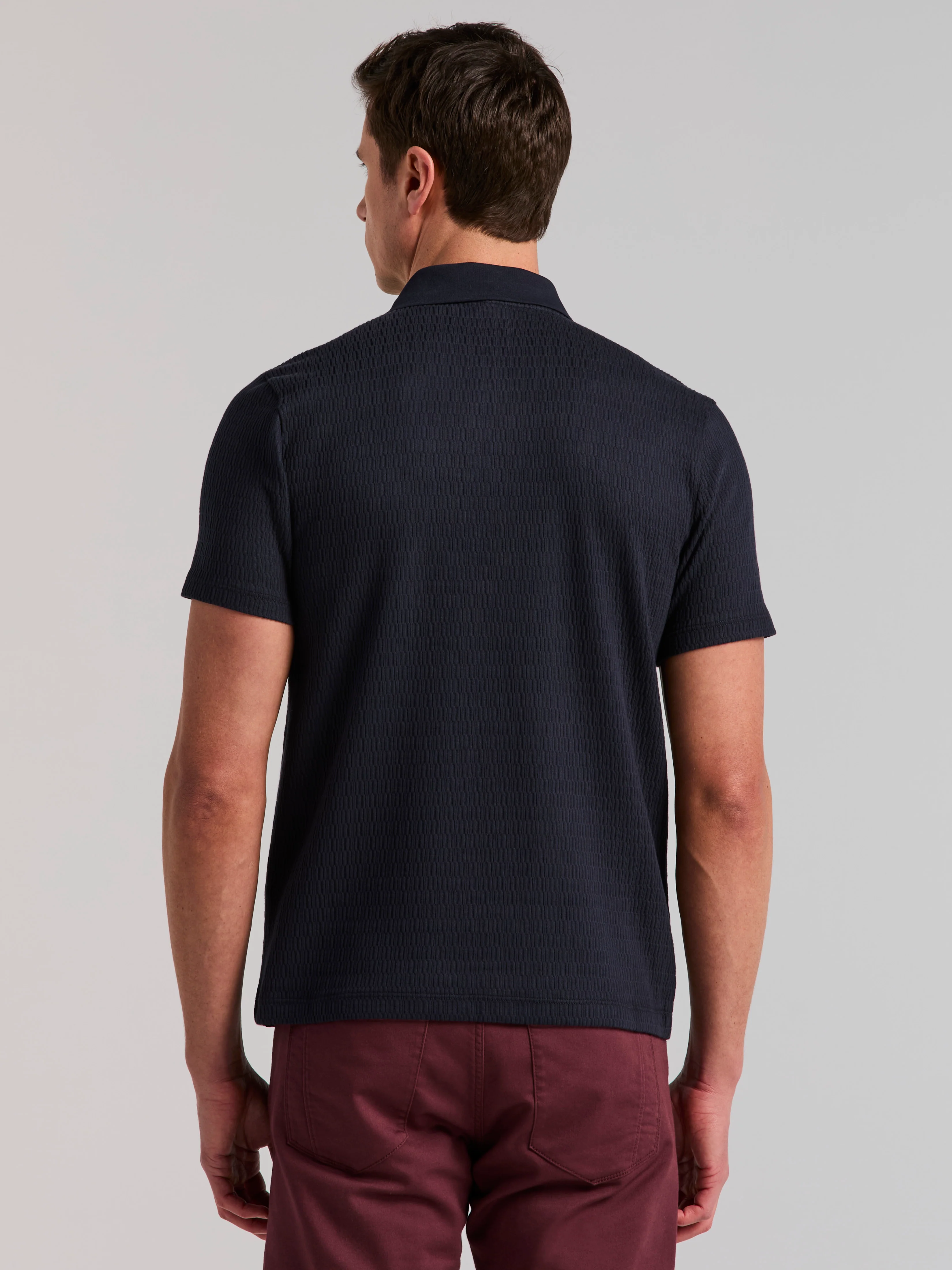 Geometric Jacquard Polo - Image 8