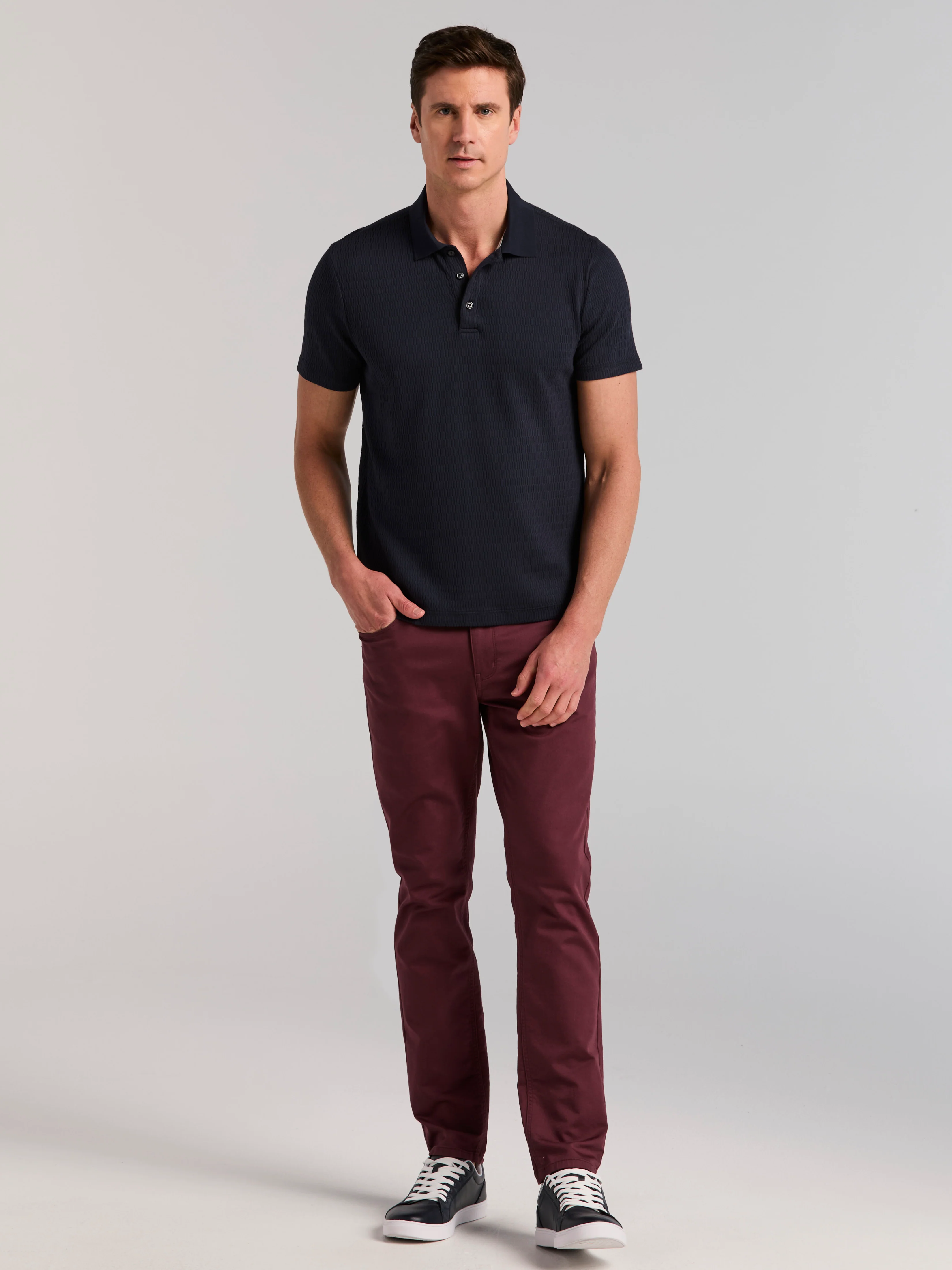 Geometric Jacquard Polo - Image 9