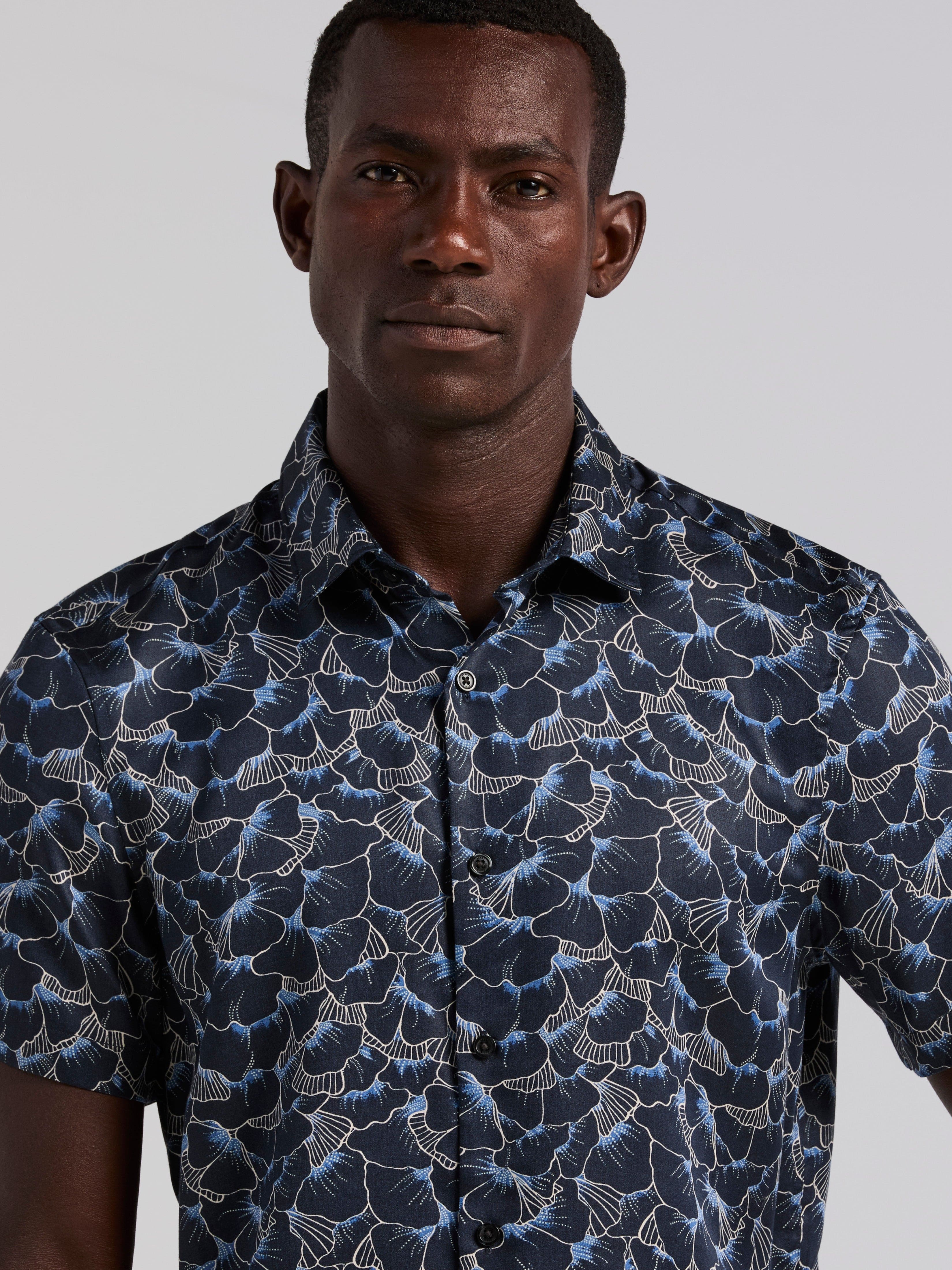 Ginko Print Short Sleeve Shirt - Image 5
