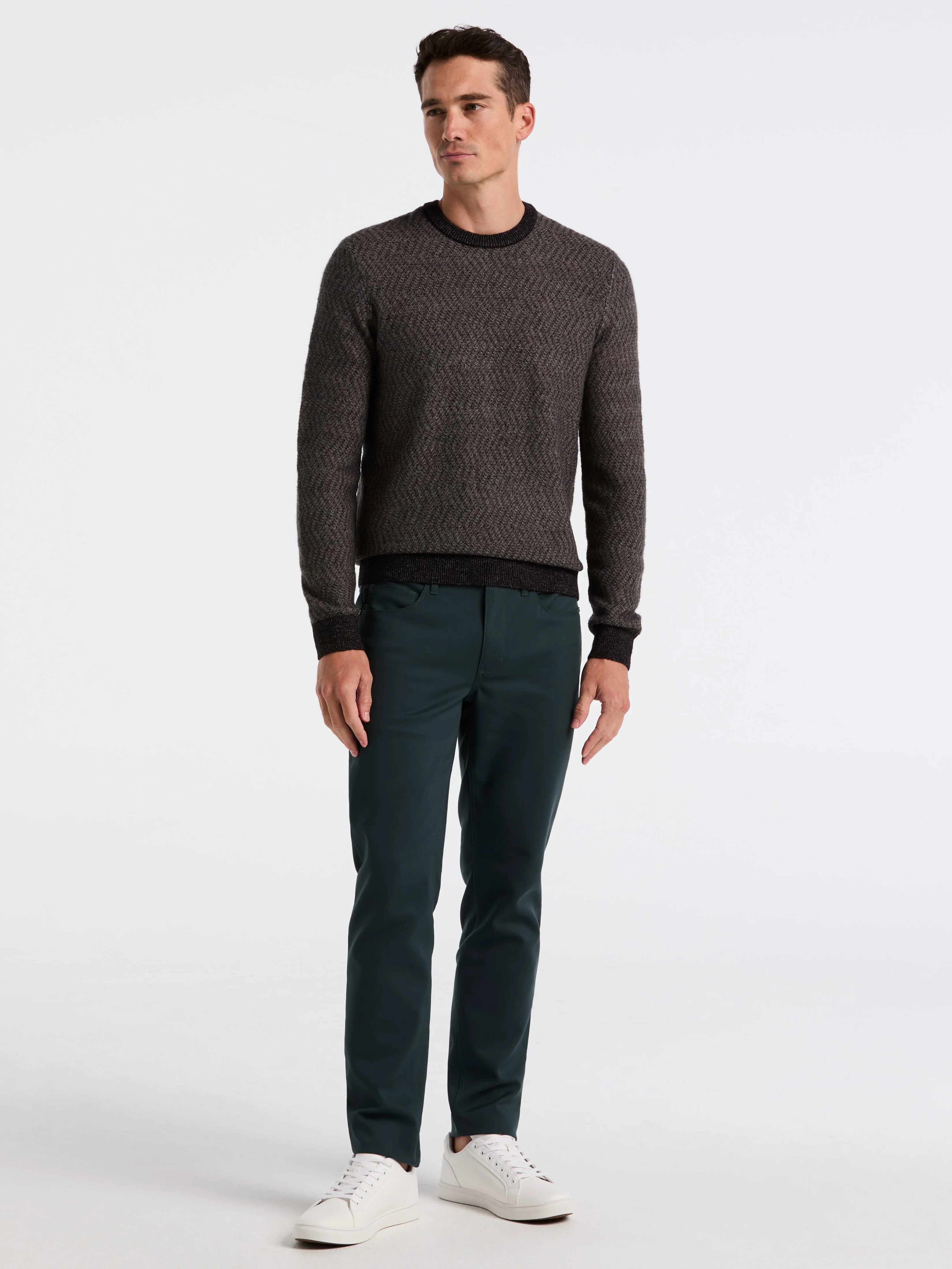 Herringbone Crew Neck Sweater - Image 10
