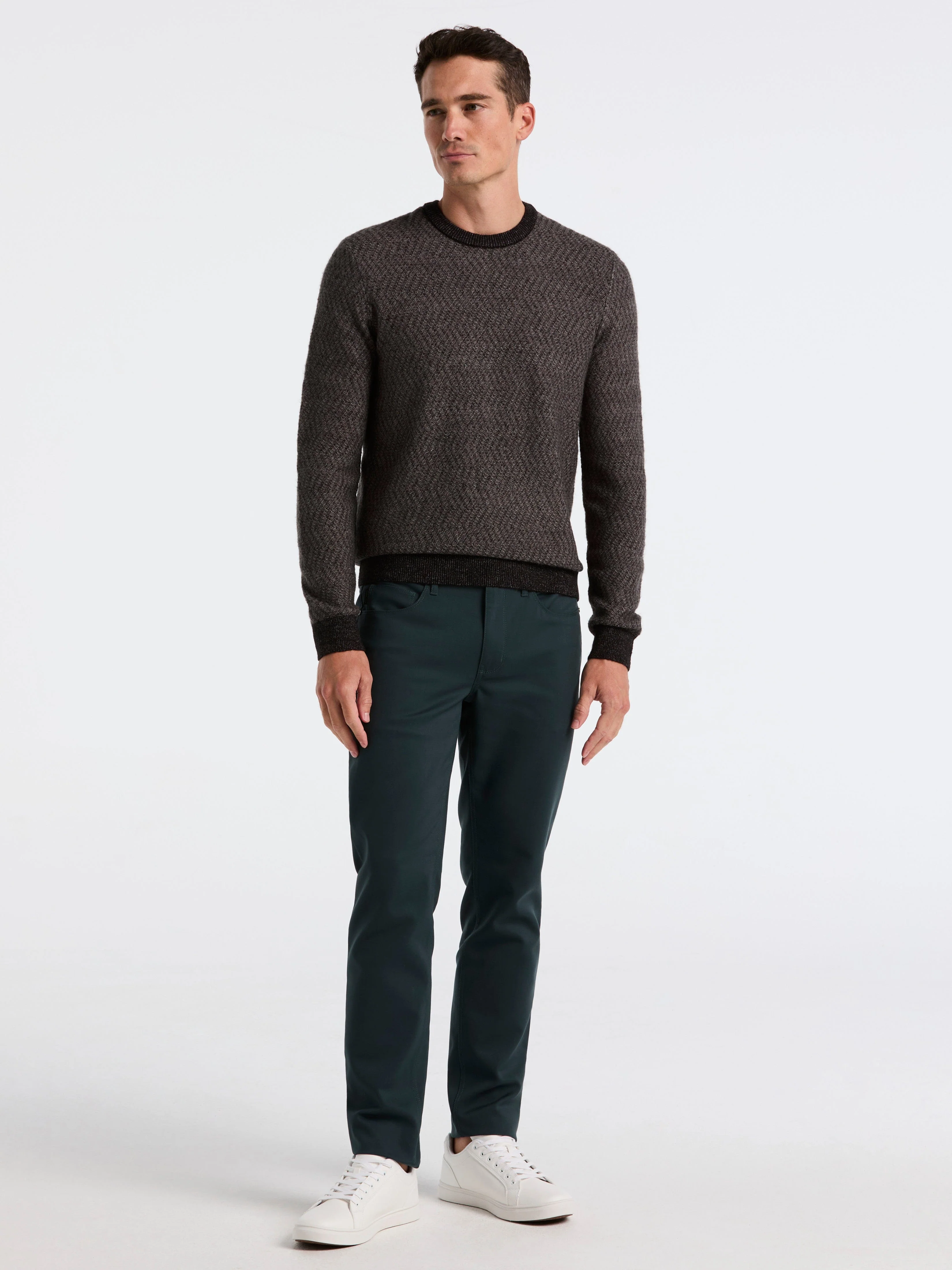 Herringbone Crew Neck Sweater - Image 4