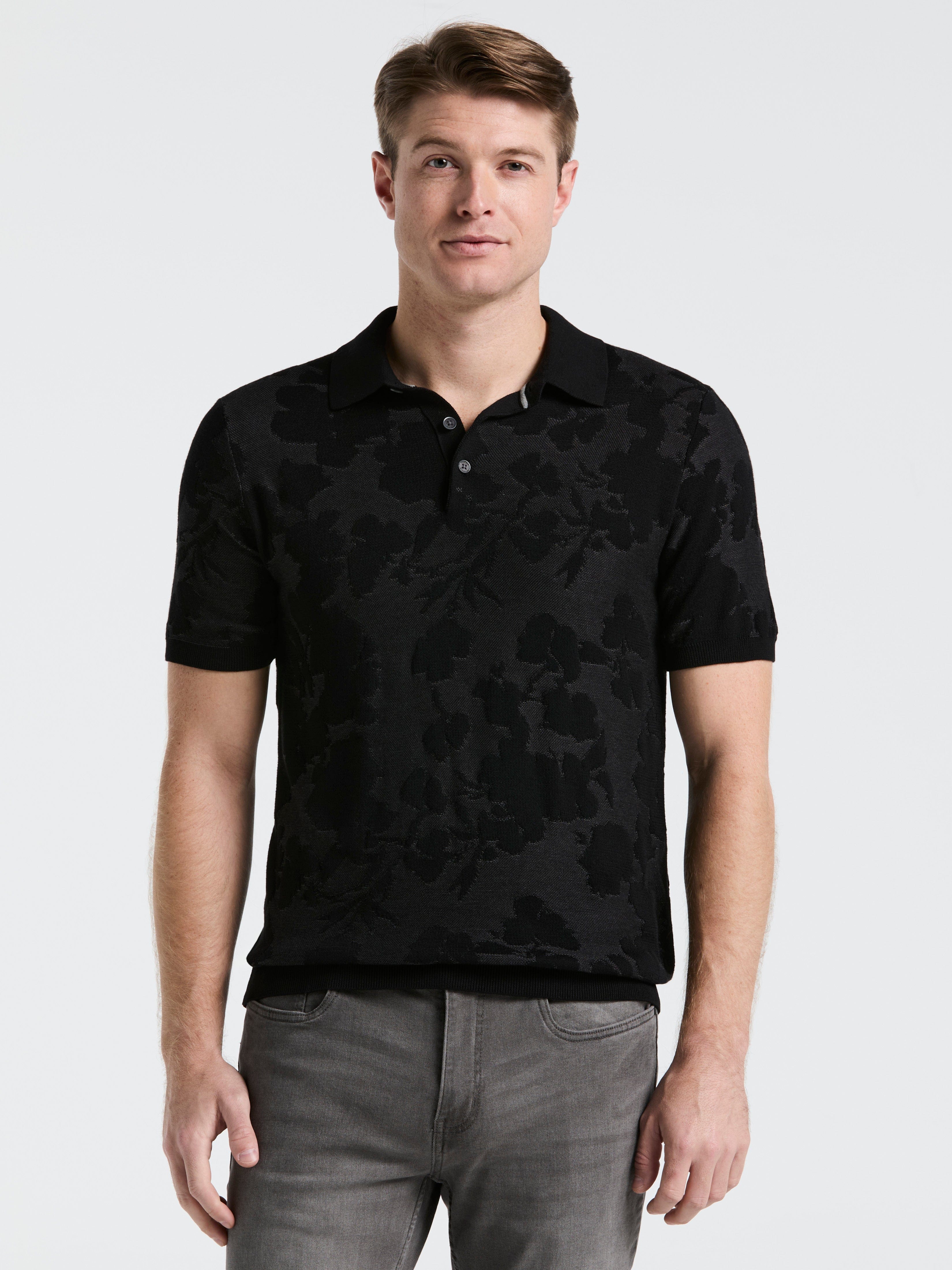 Jacquard Floral Polo Sweater - Image 2
