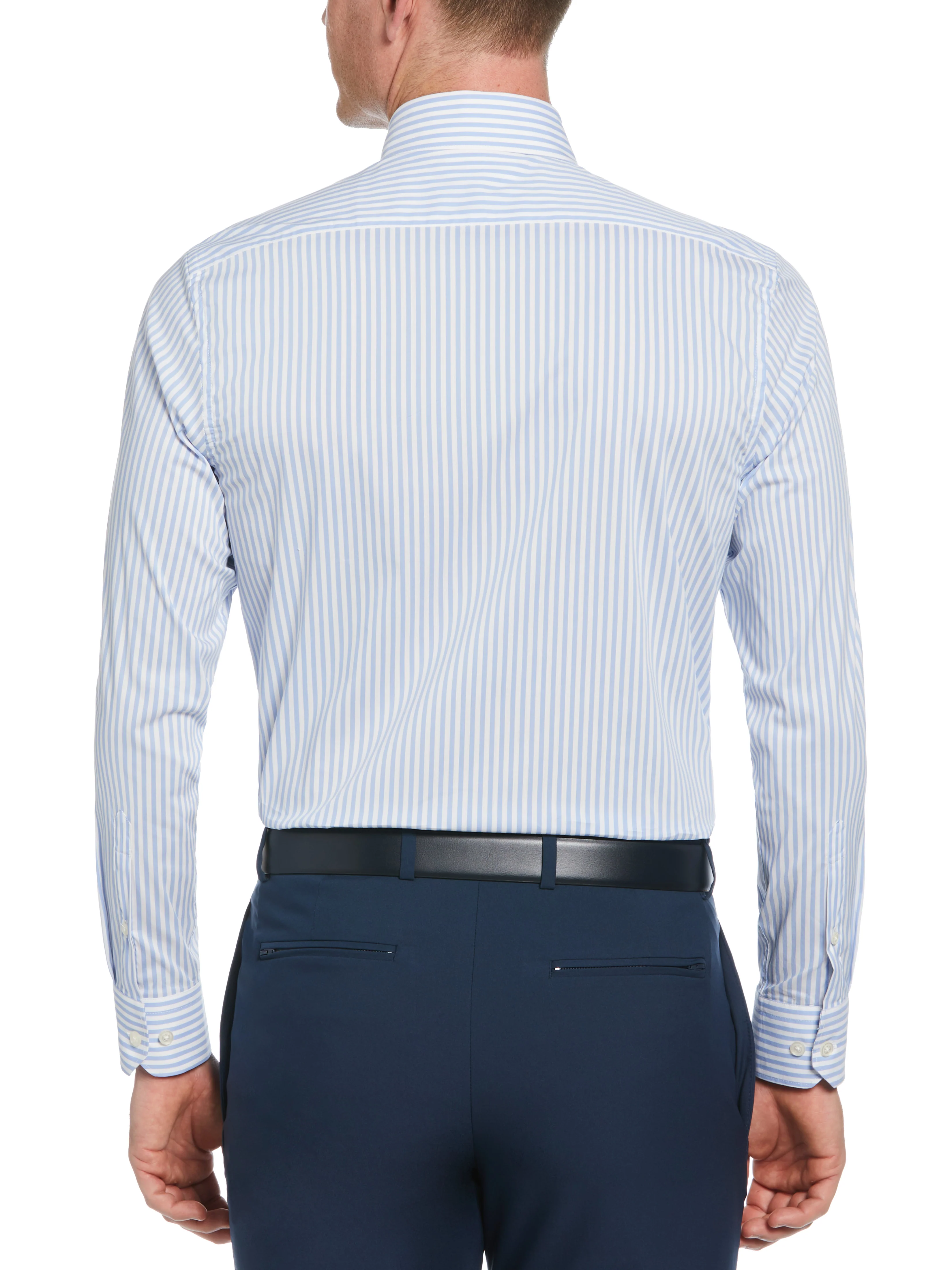 Slim Fit Striped Print Dress Shirt - Image 4