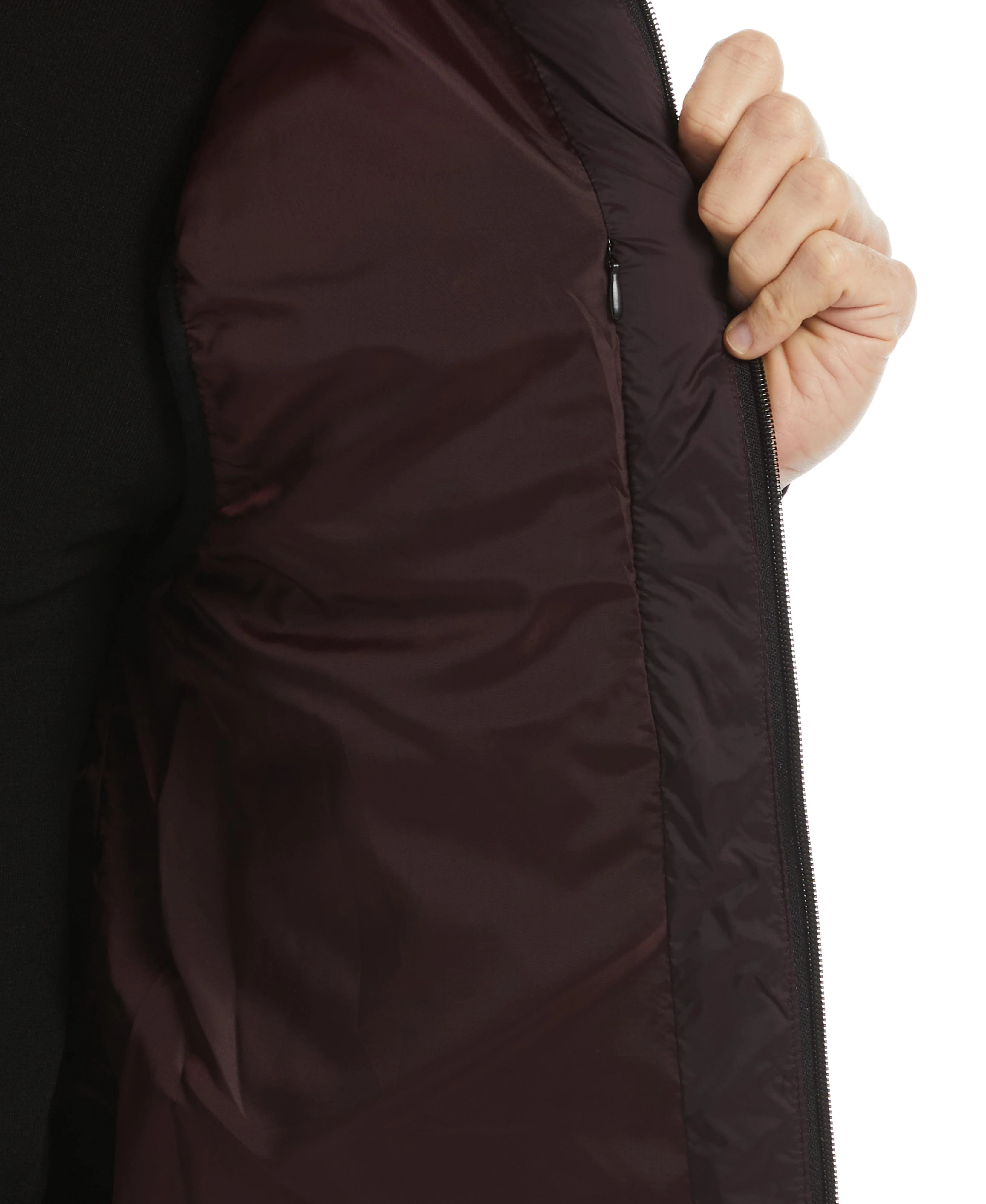 Lightweight Puffer Vest - Burgundy Red - Image 3