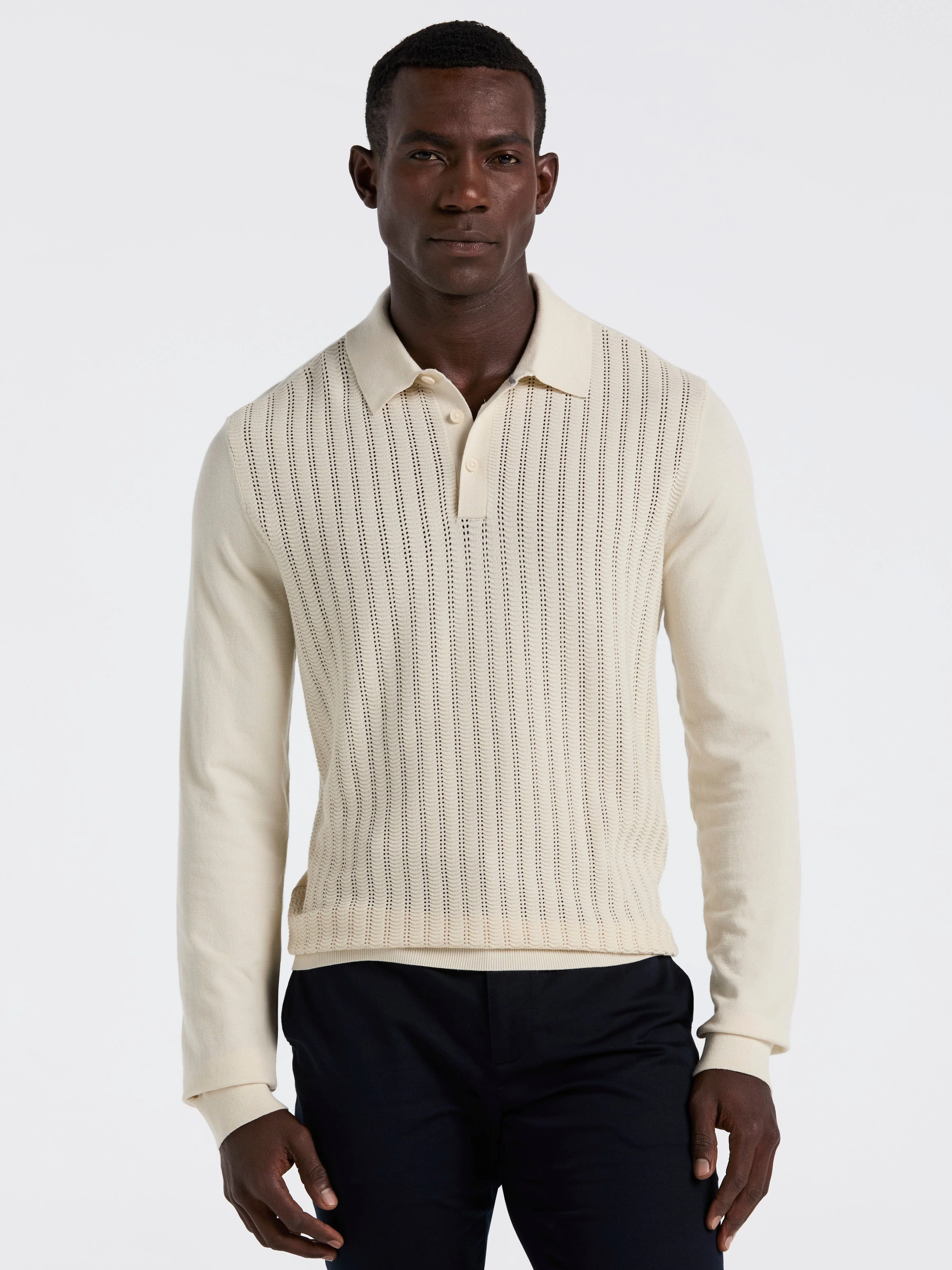 Long Sleeve Tech Polo Sweater