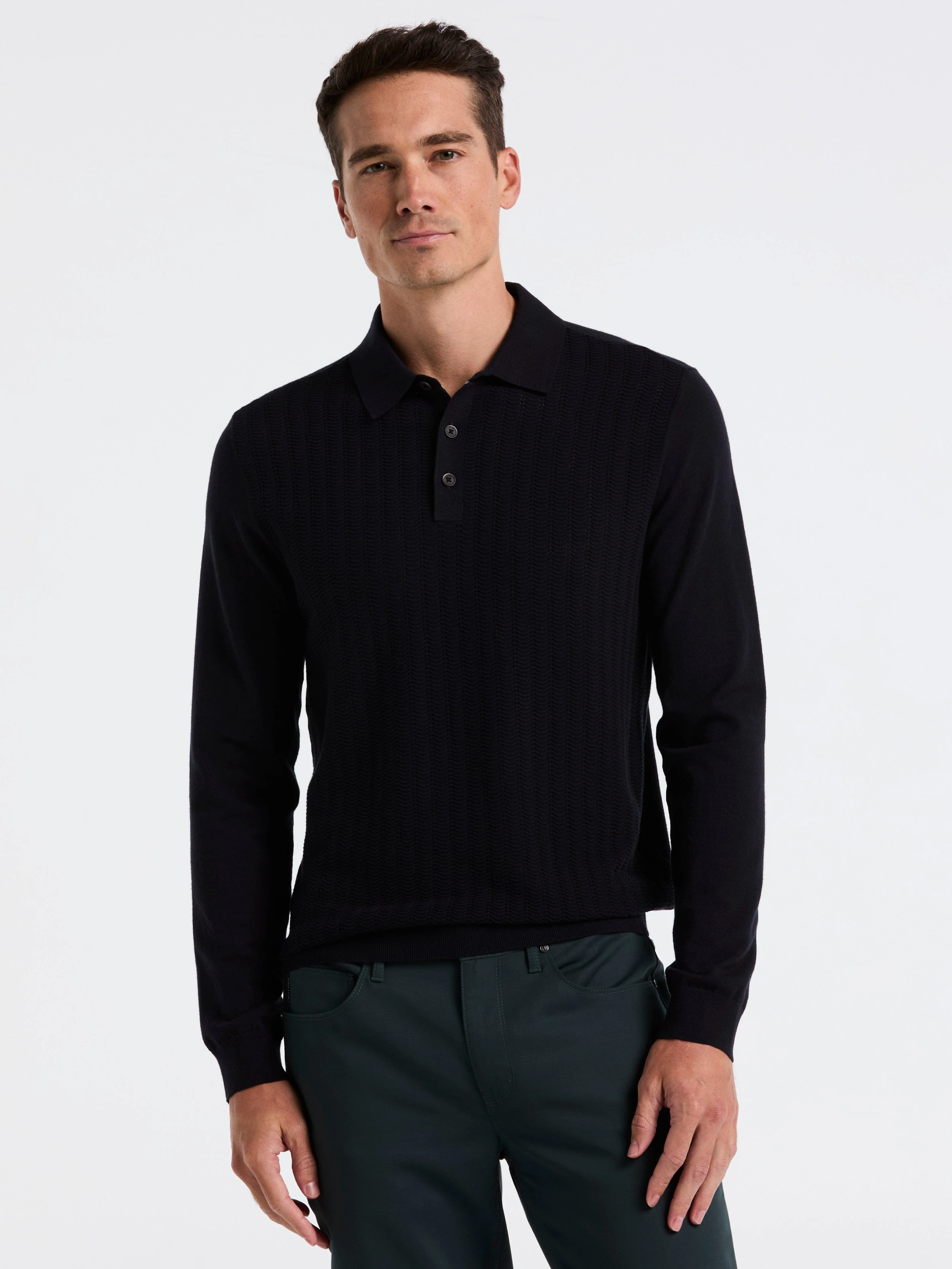 Long Sleeve Tech Polo Sweater - Image 5