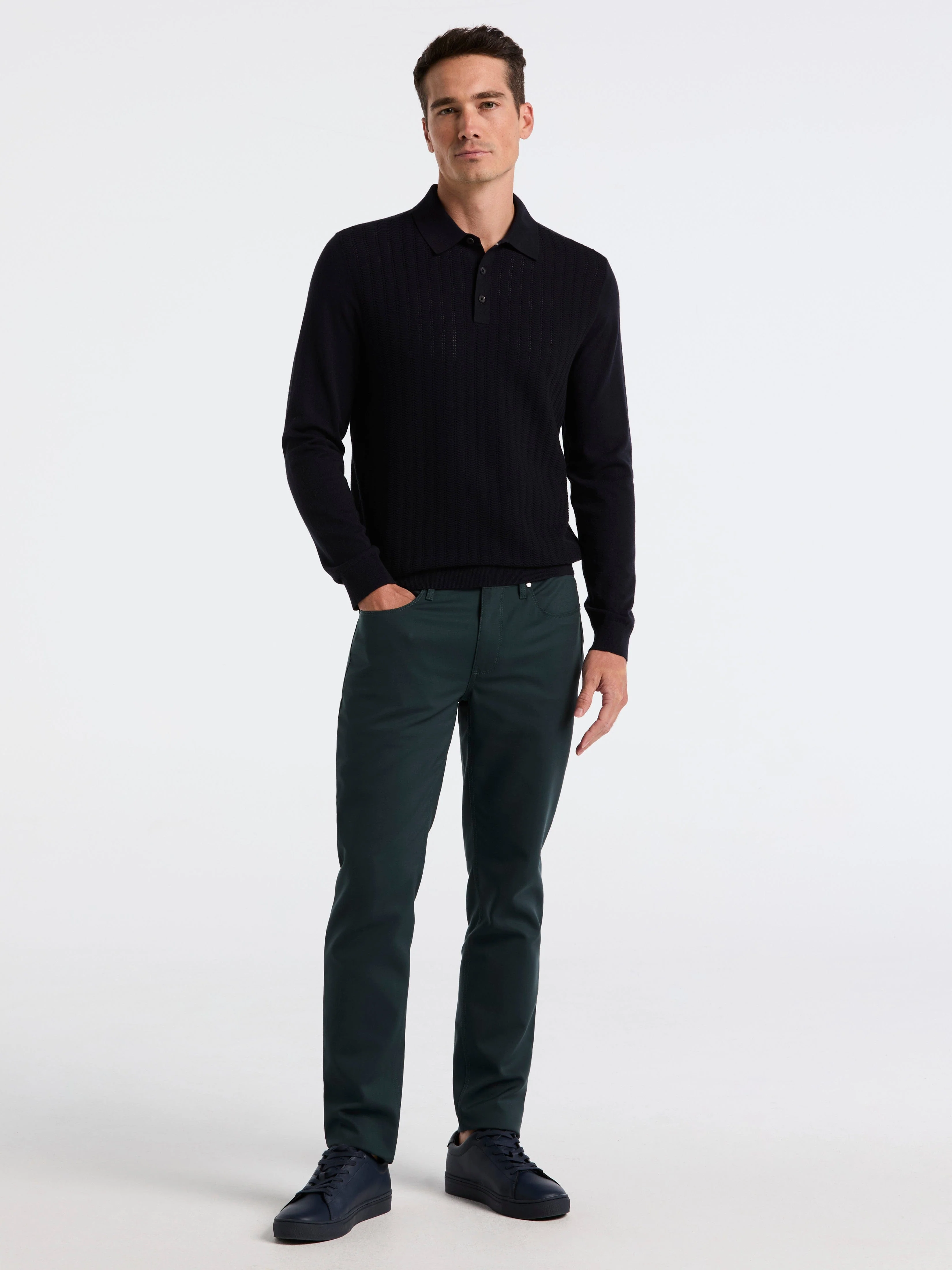 Long Sleeve Tech Polo Sweater - Image 8