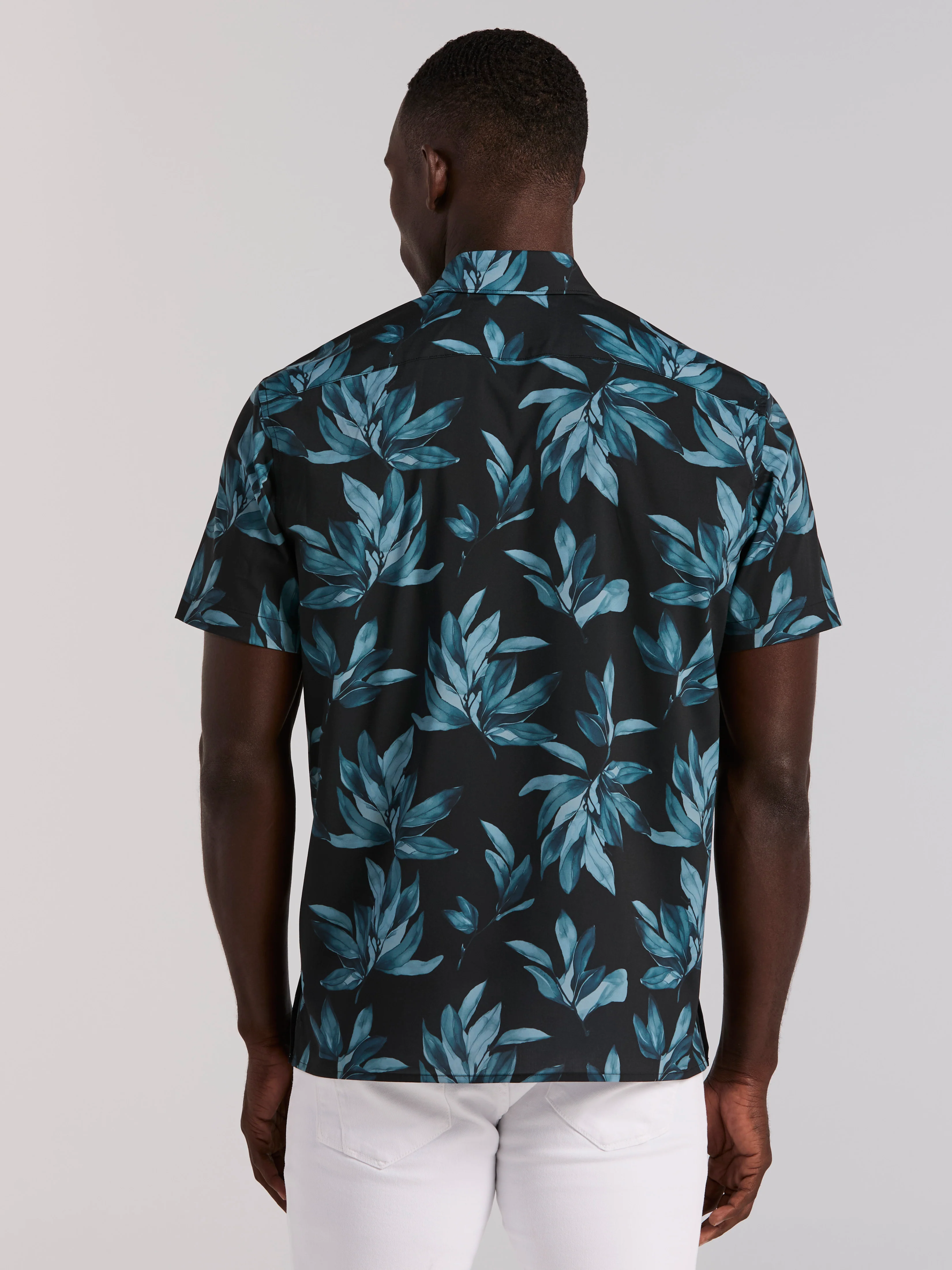 Total Stretch Magnolia Leaf Print Shirt - Image 3