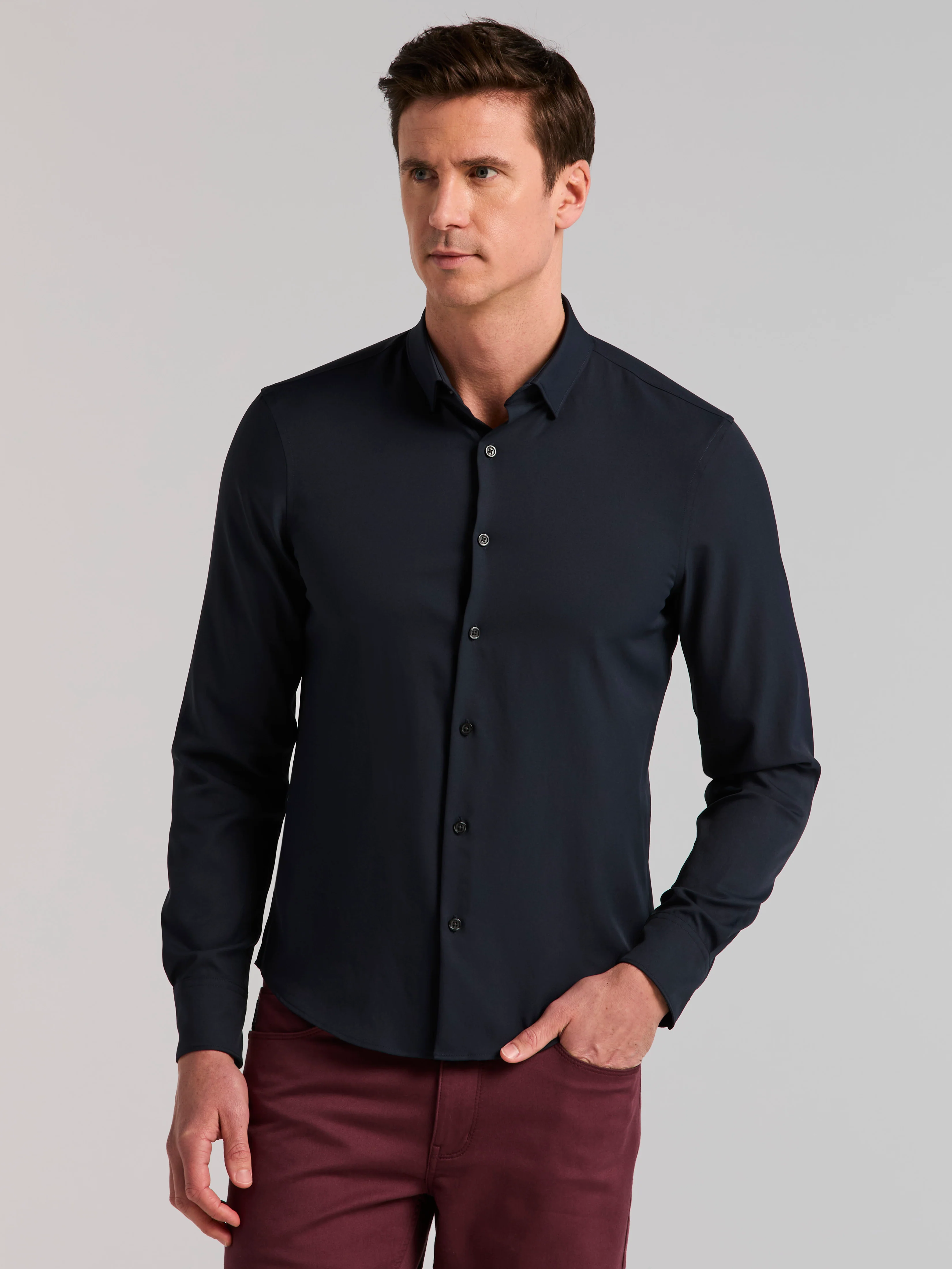 Untucked Slim Fit Total Stretch Shirt - Image 10
