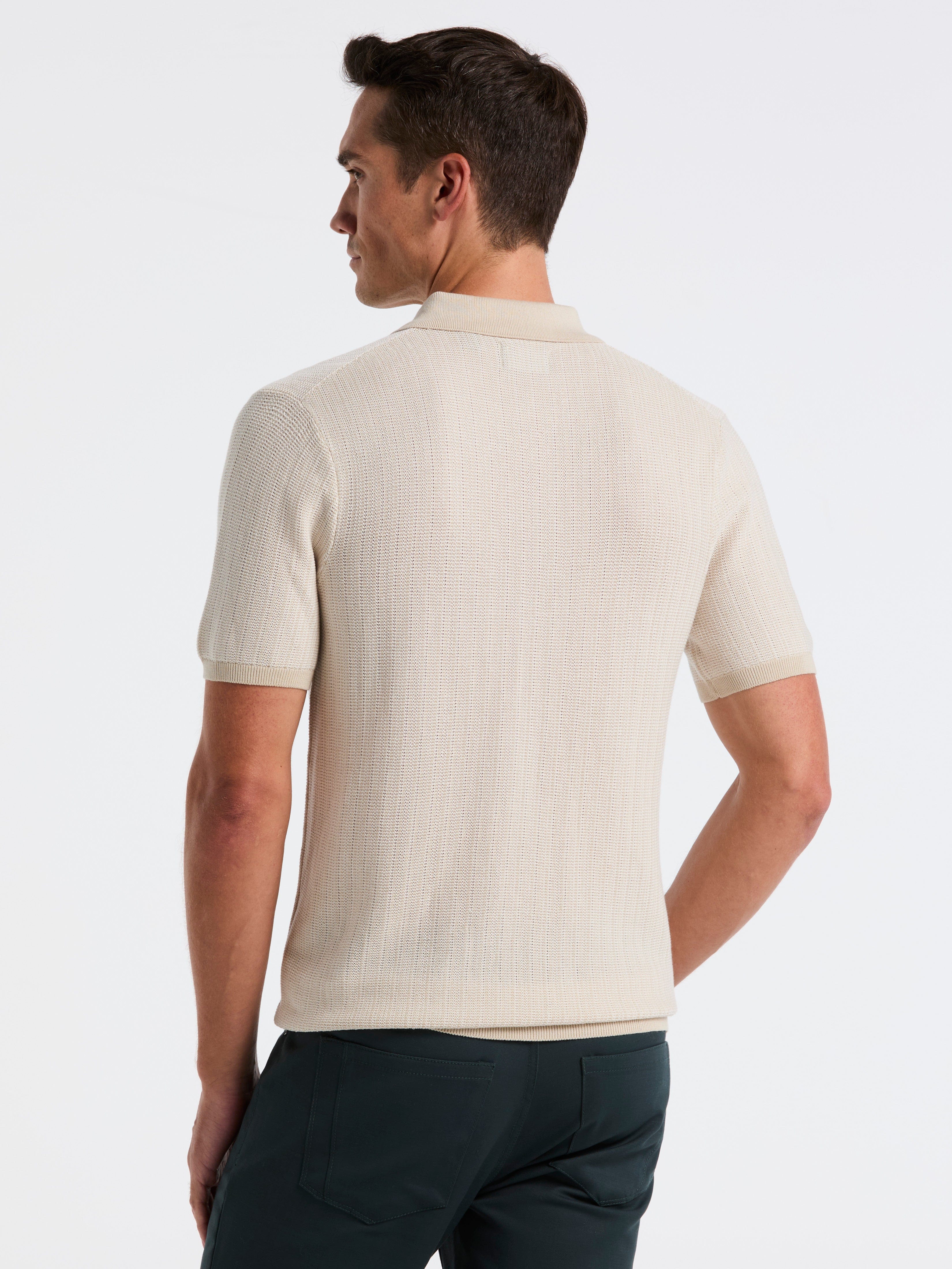 Mini Geo Jacquard Polo Sweater - Image 2
