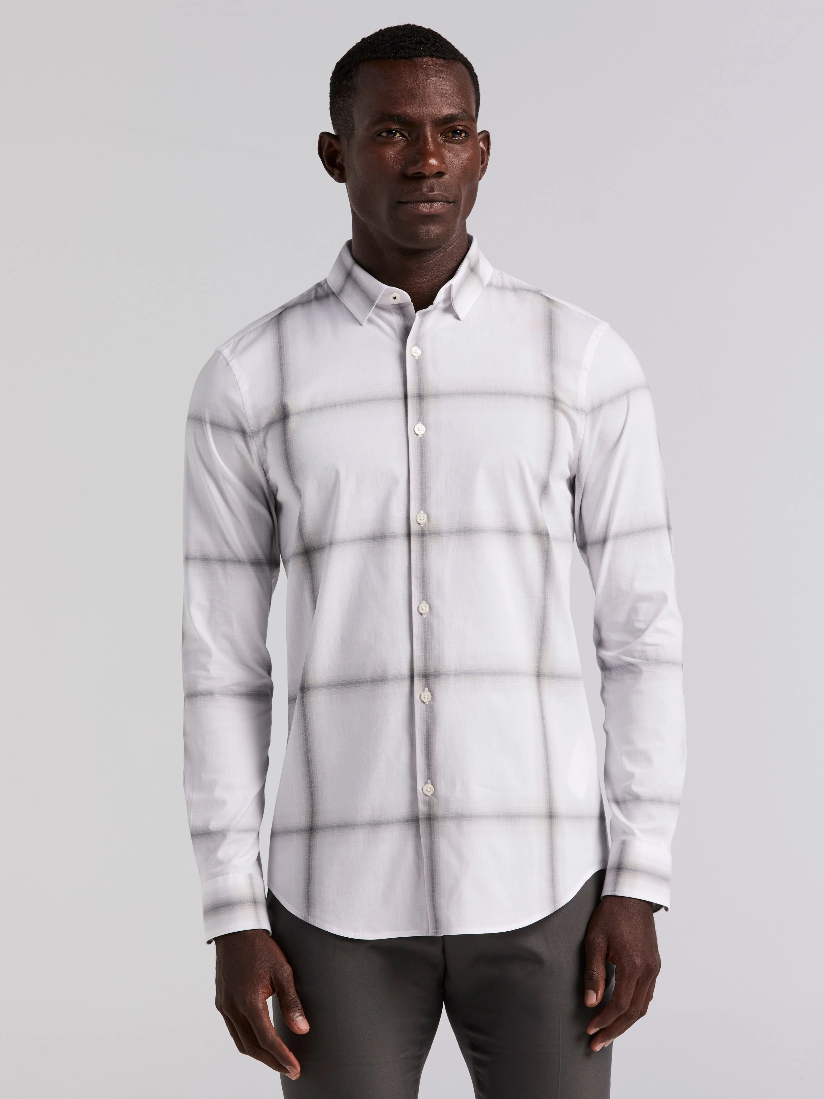 Ombre Plaid Poplin Shirt