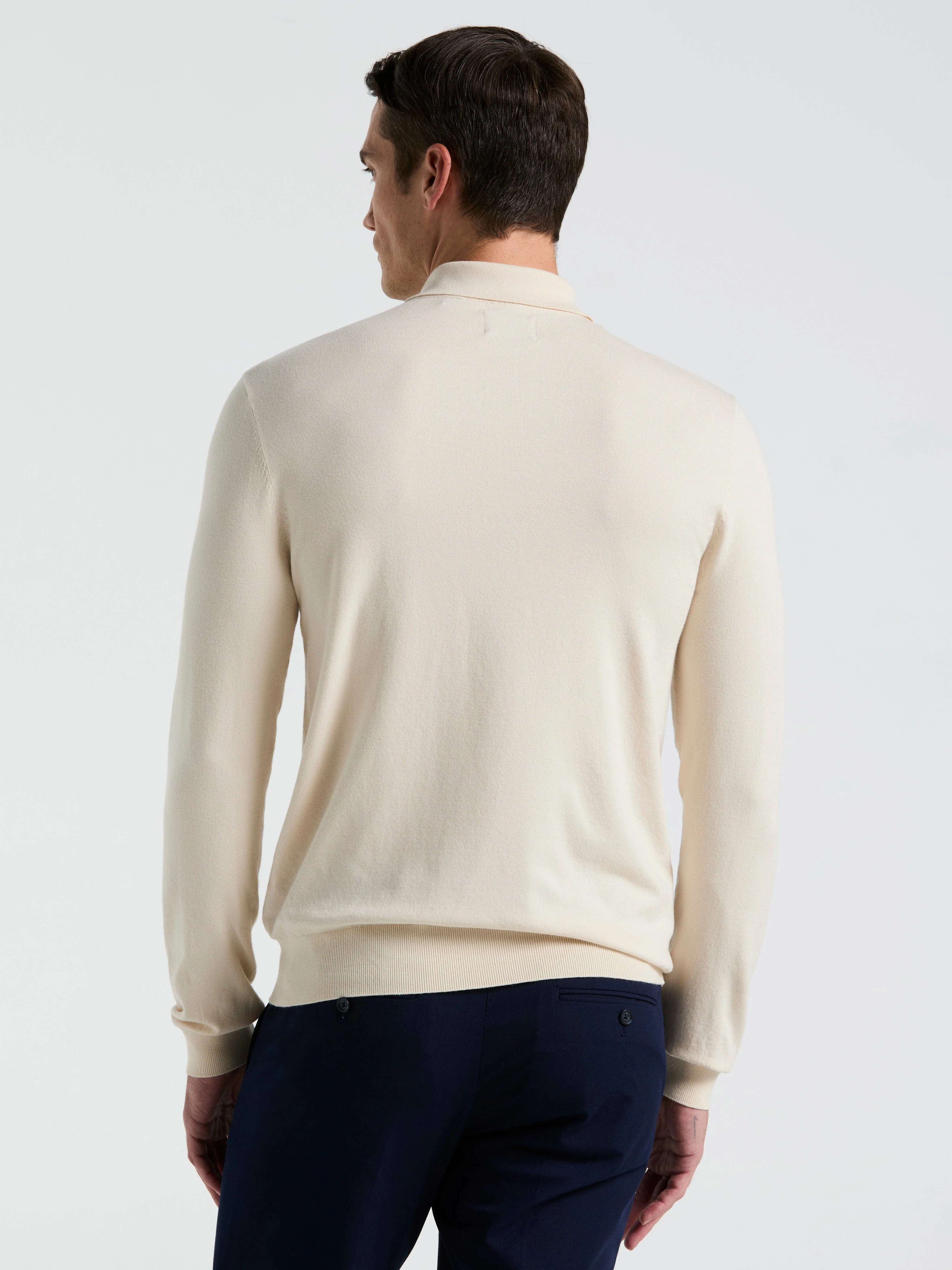 Tech Knit Open Collar Sweater Polo Long Sleeve - Image 20