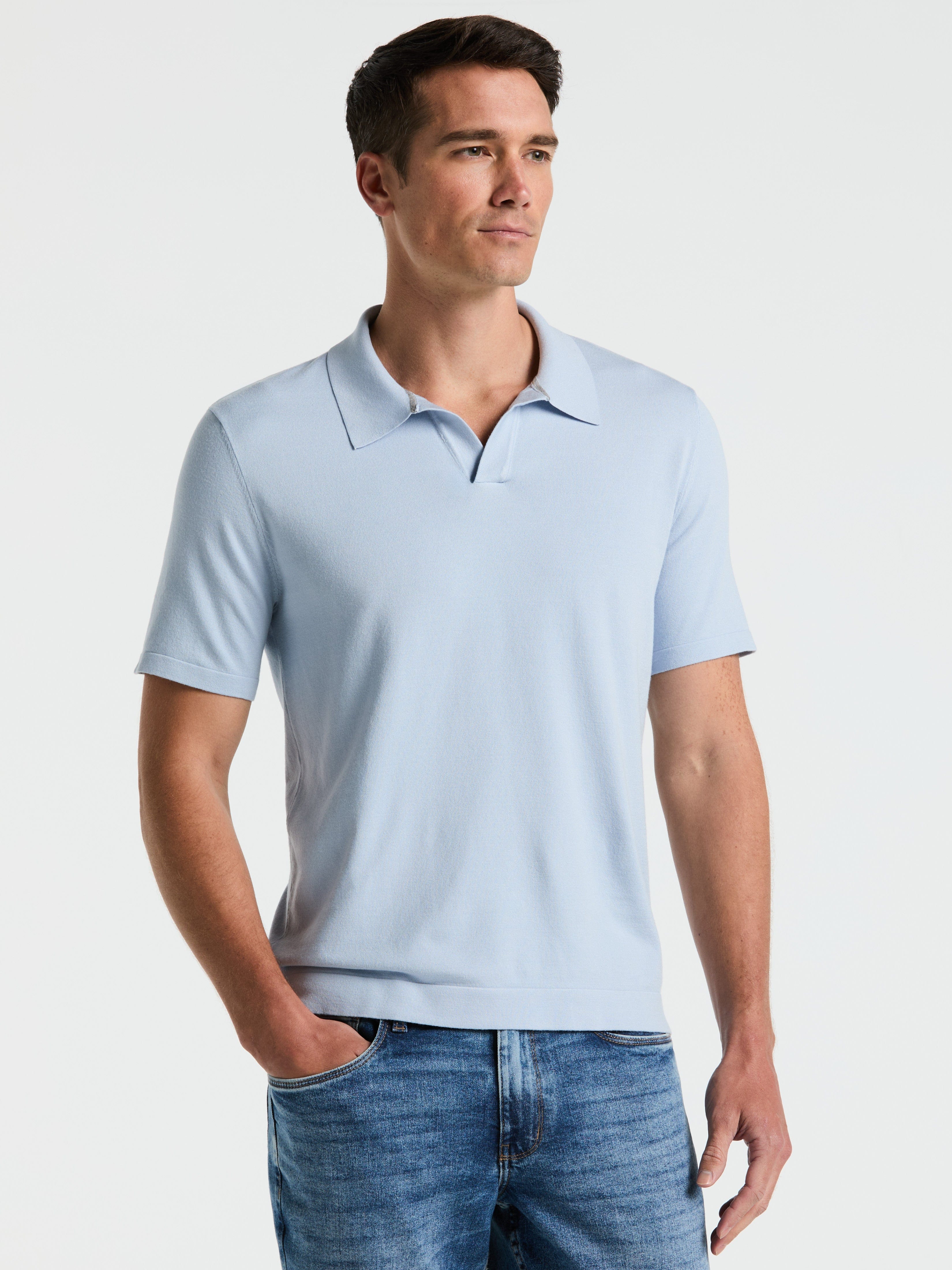 Tech Knit Open Collar Sweater Polo - Image 9