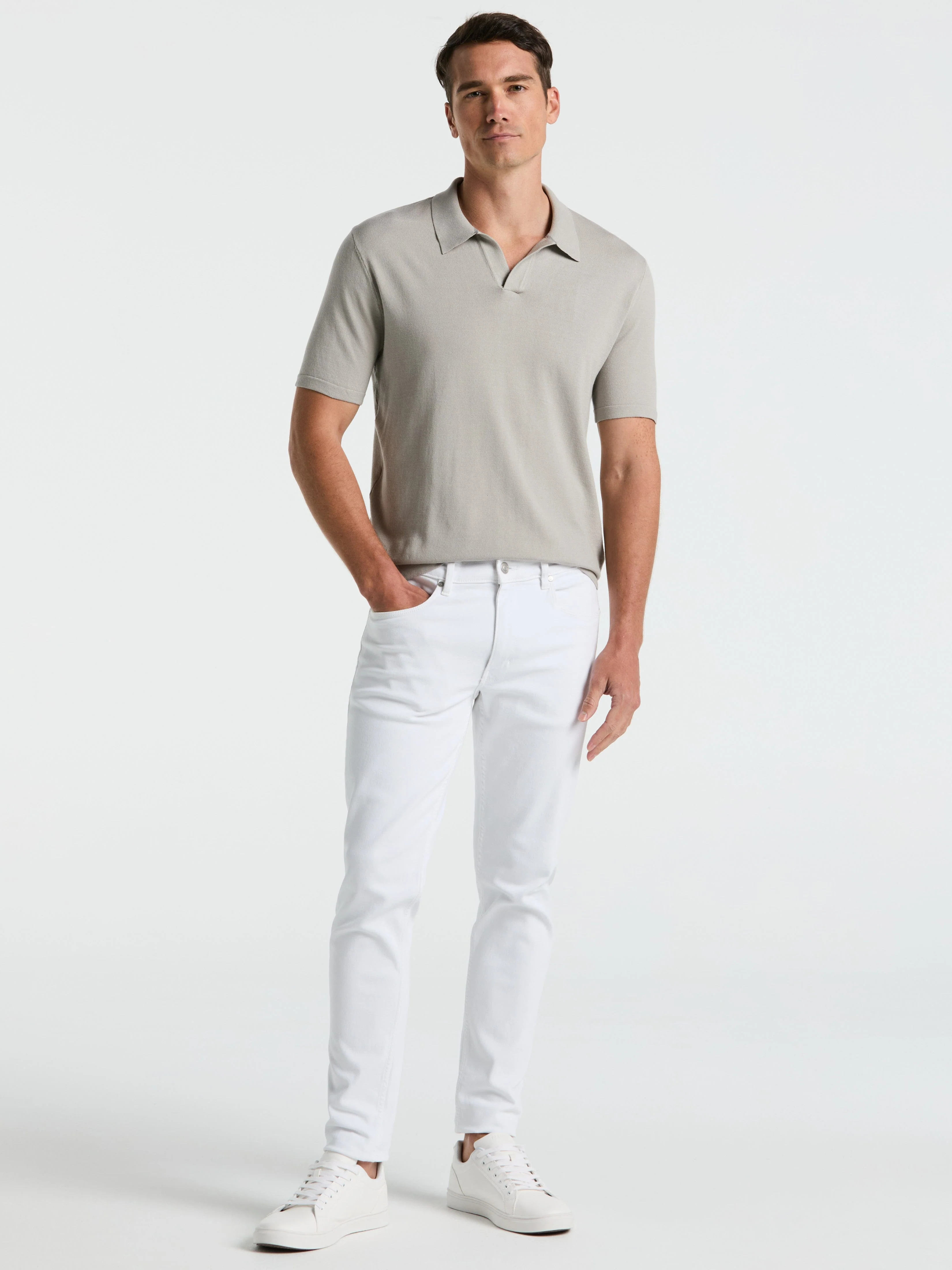 Tech Knit Open Collar Sweater Polo - Image 4