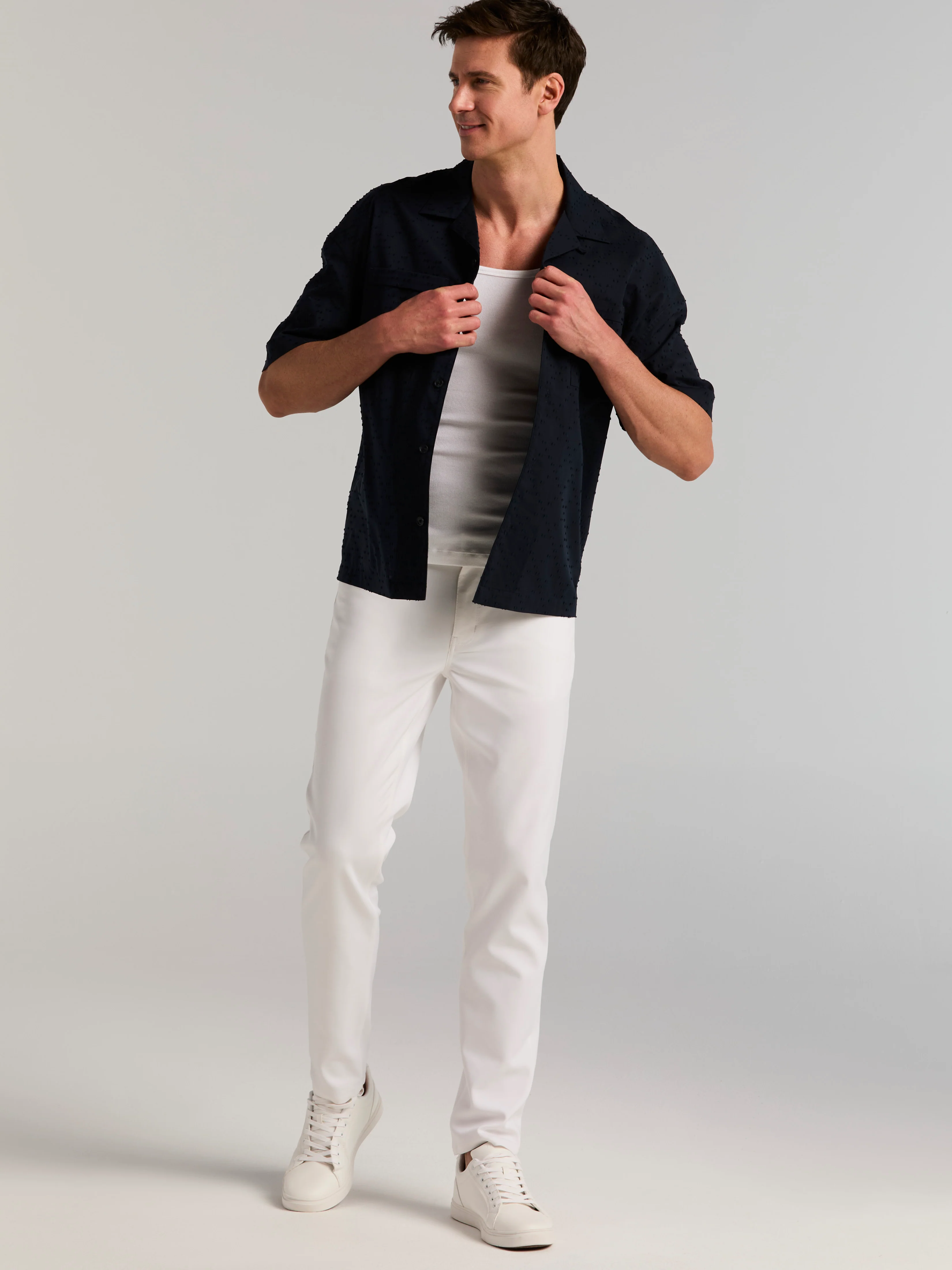 Textured Double-Pocket Cotton Shirt - Image 5