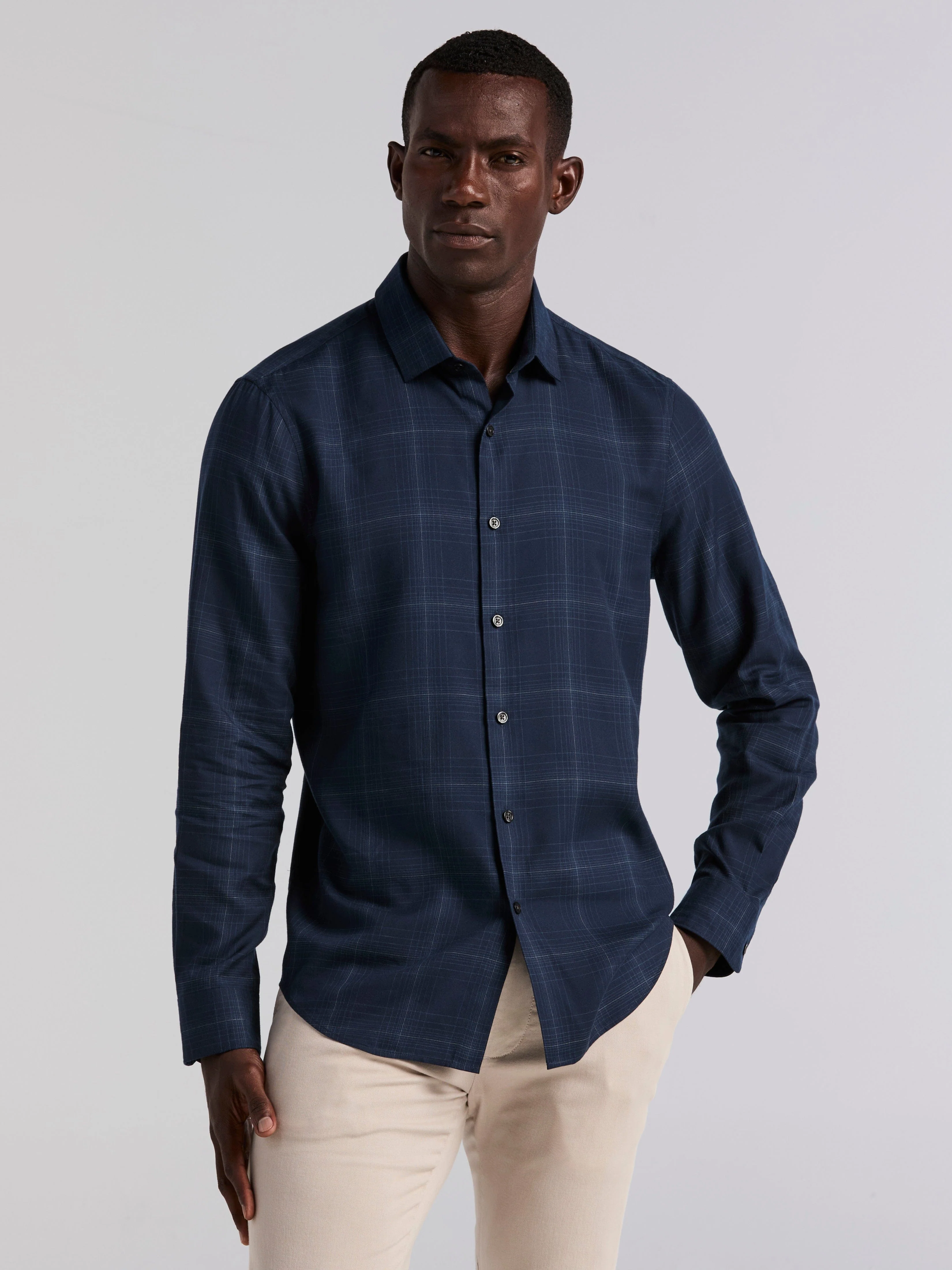 Plaid Tencel Shirt