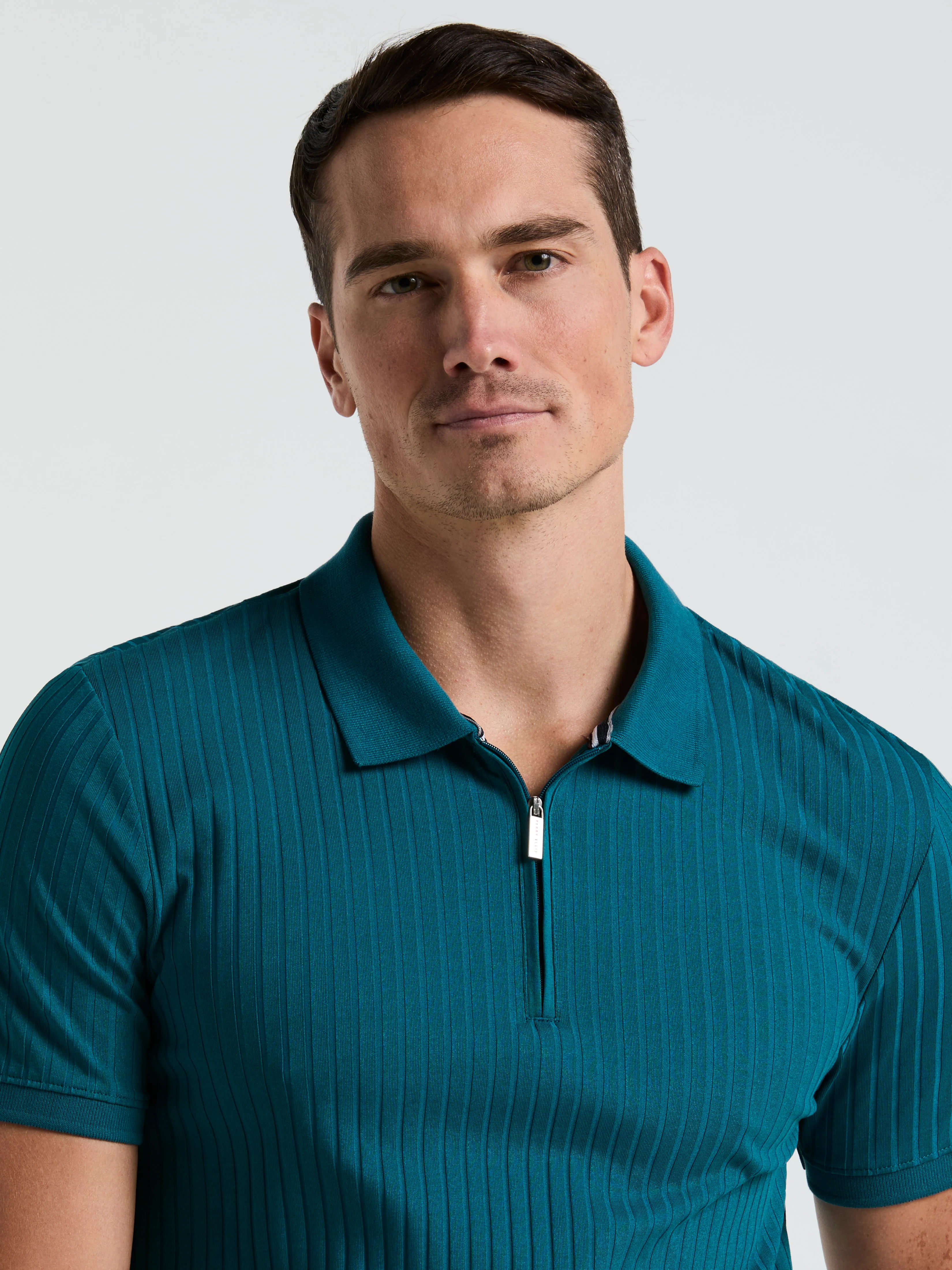 Quarter Zip Ribbed Polo - Image 11