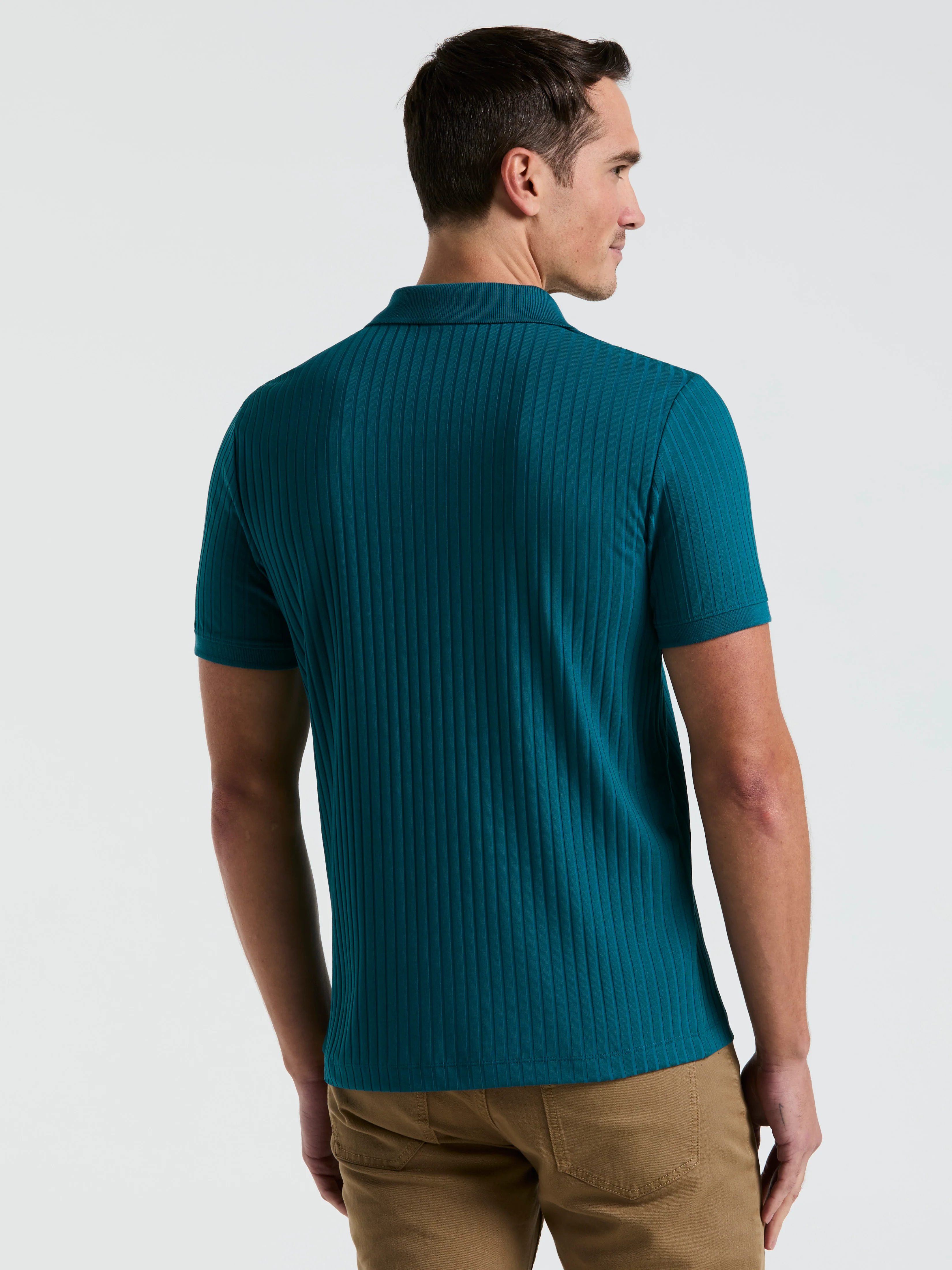 Quarter Zip Ribbed Polo - Image 12
