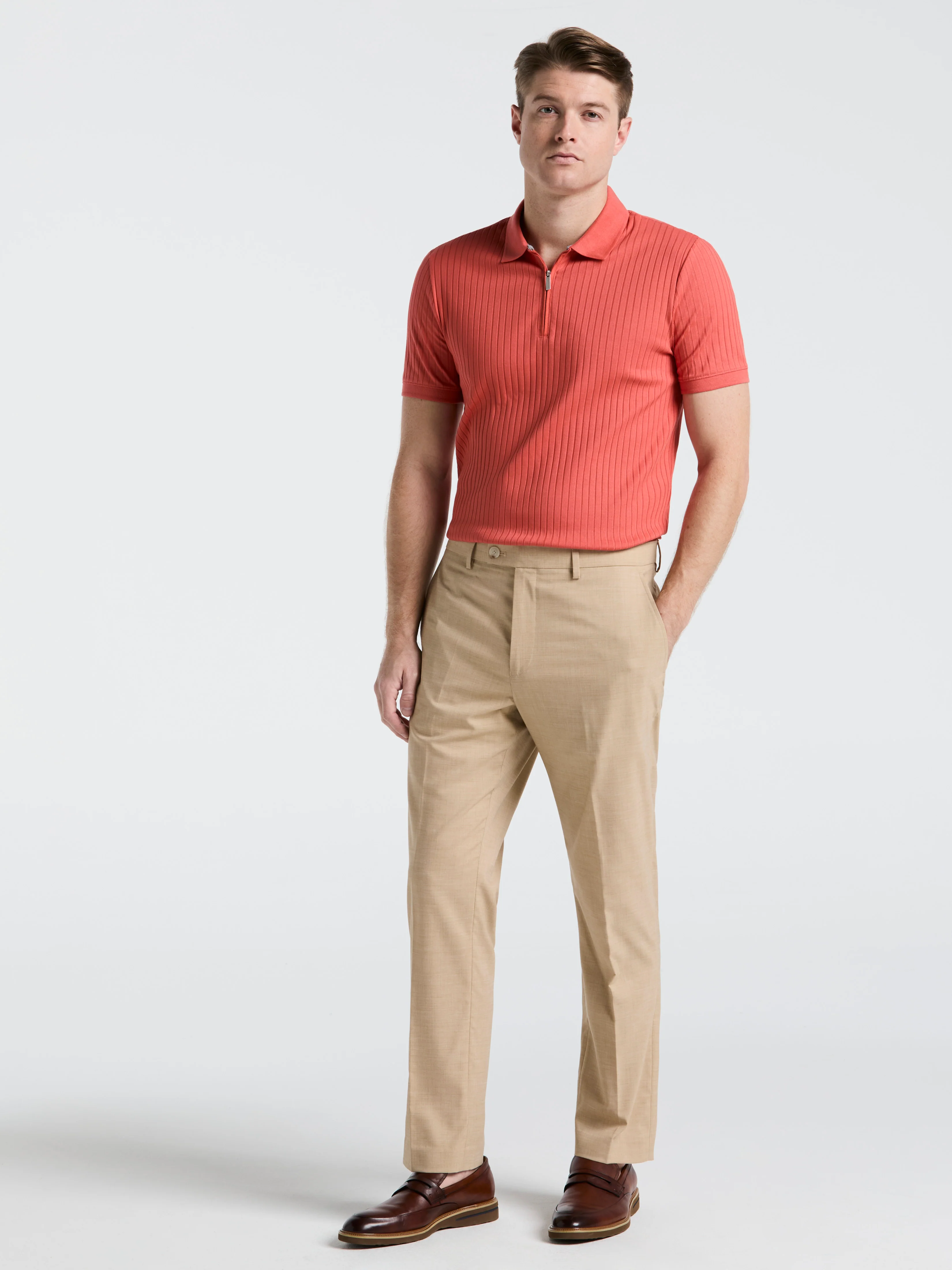 Quarter Zip Ribbed Polo - Image 17