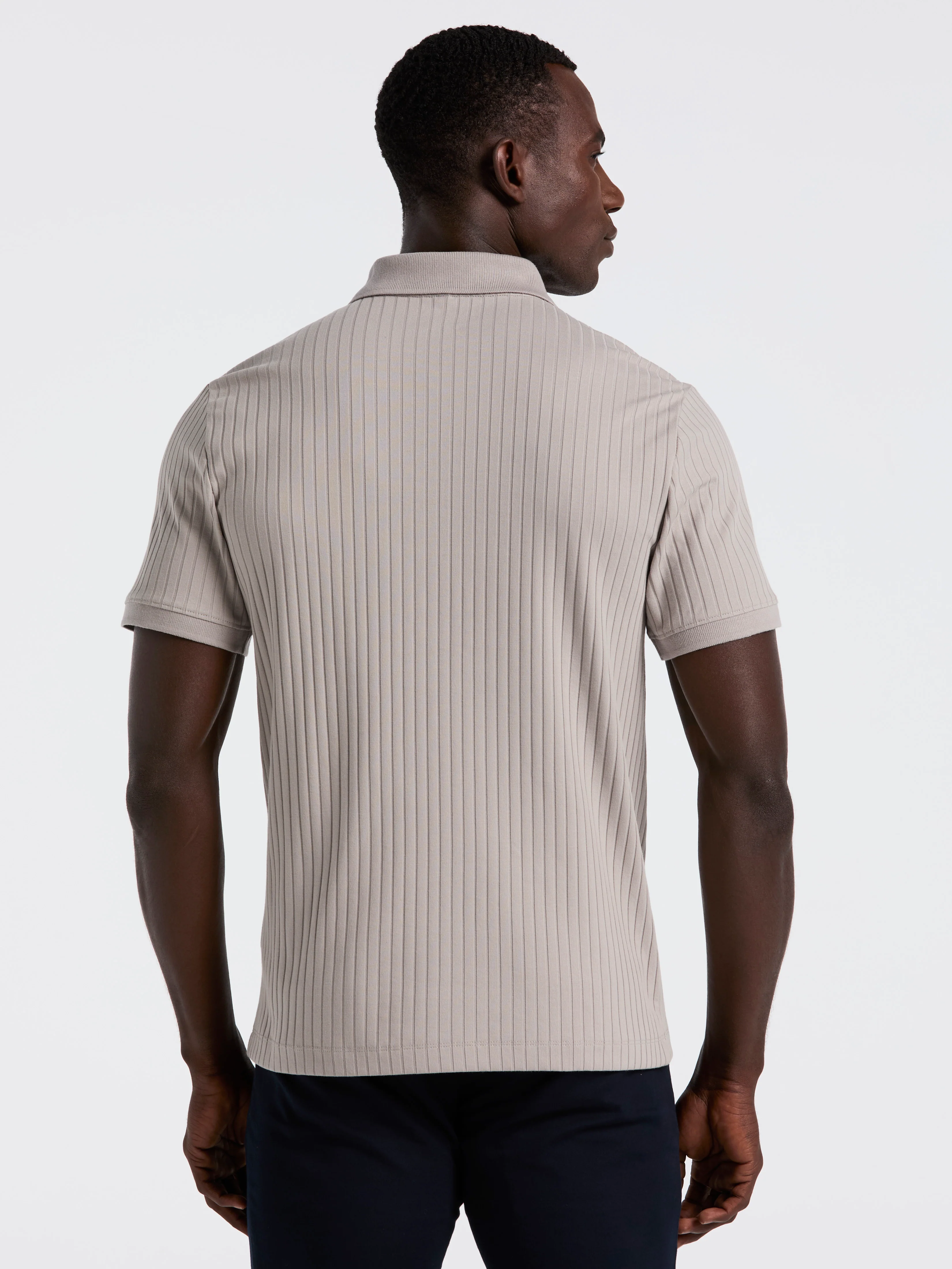 Quarter Zip Ribbed Polo - Image 8
