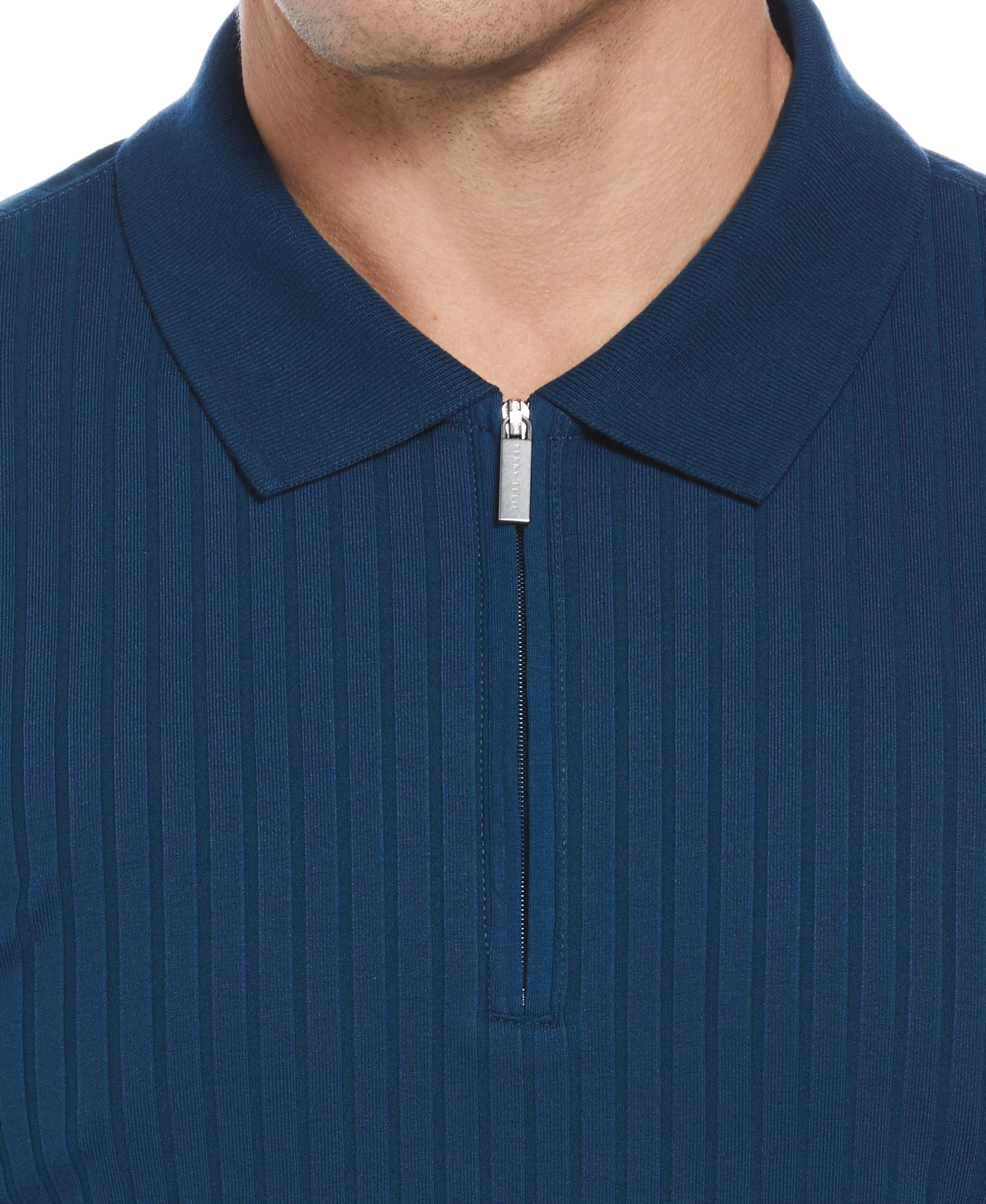 Quarter Zip Ribbed Polo - Image 3