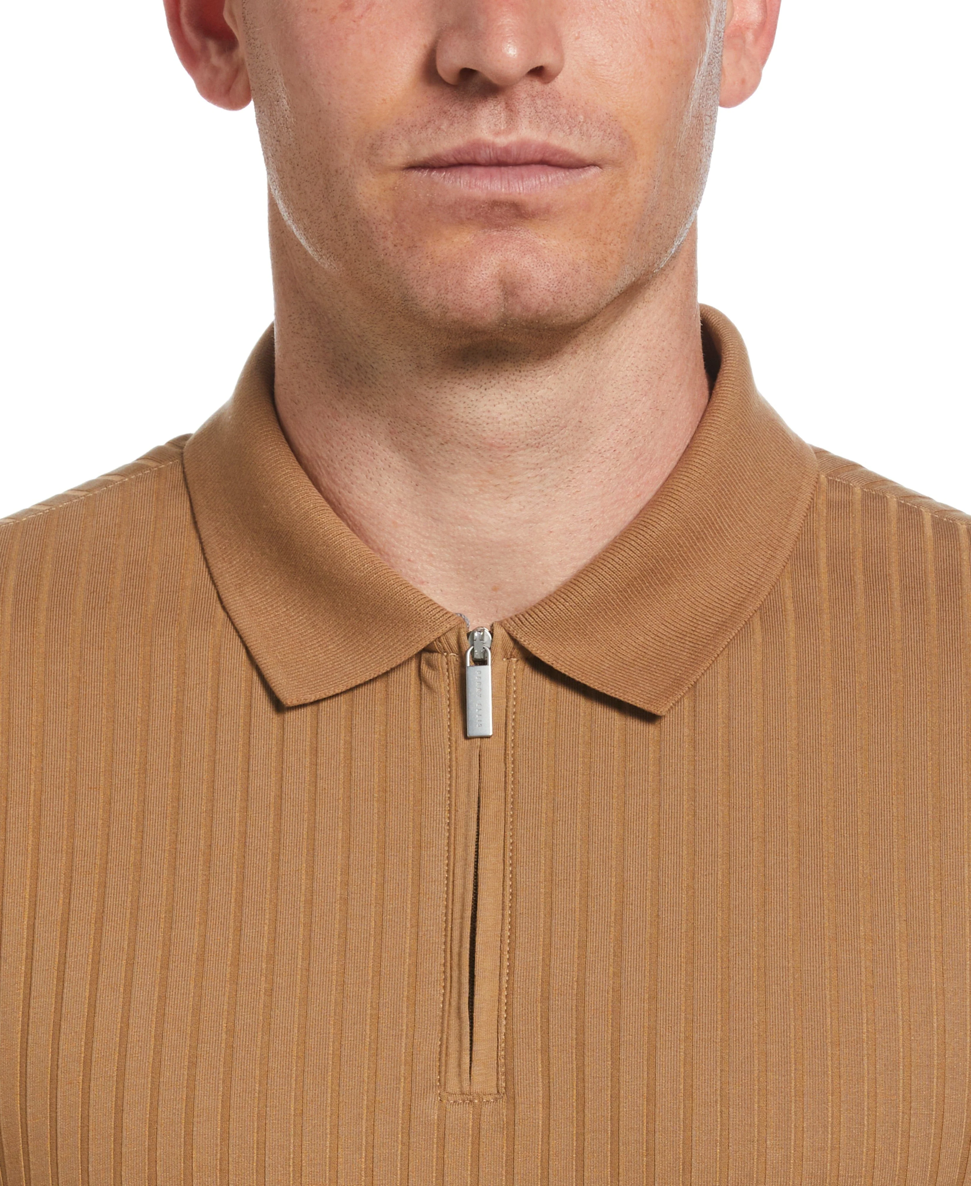 Quarter Zip Ribbed Polo - Image 3
