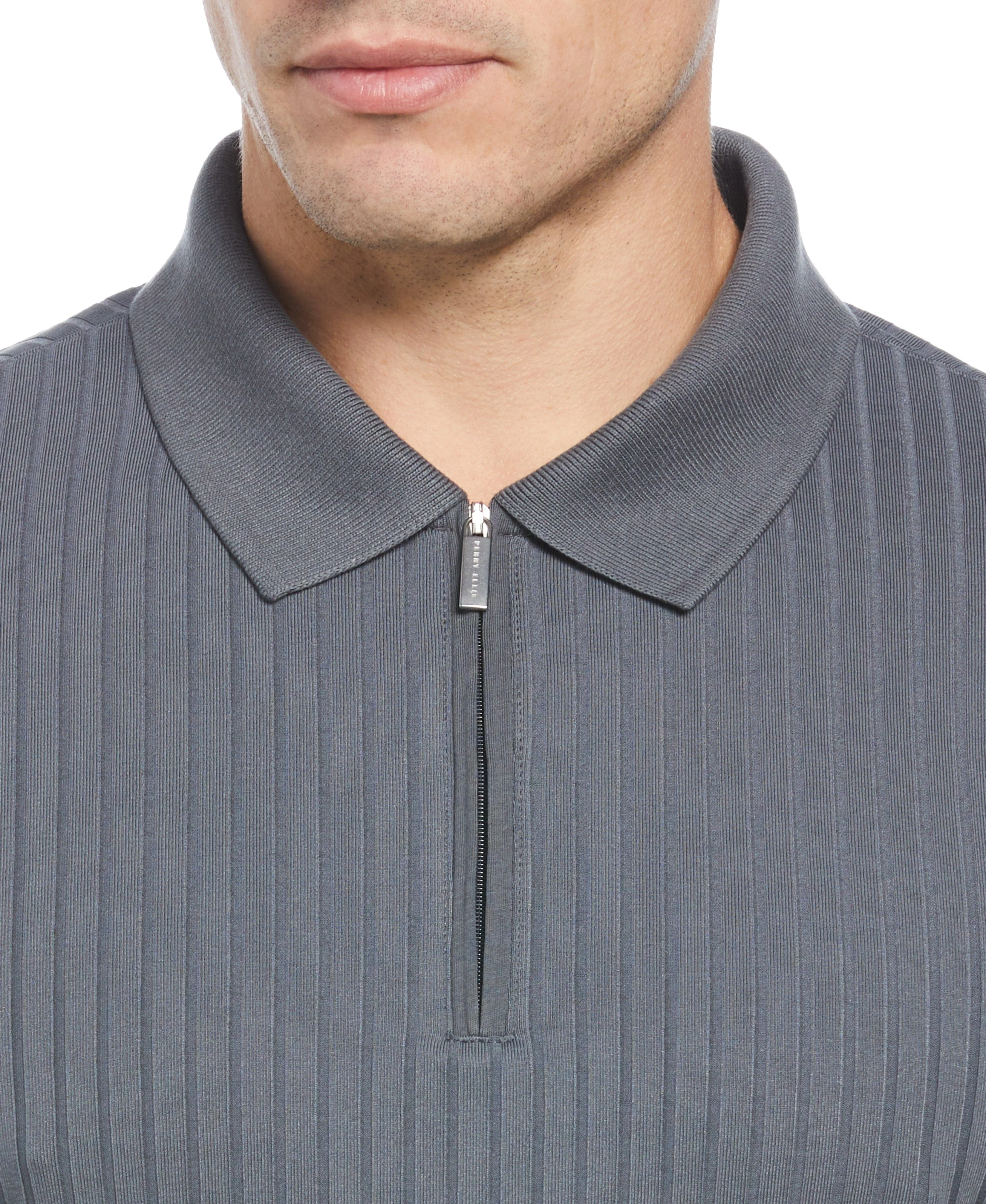Quarter Zip Ribbed Polo - Image 3