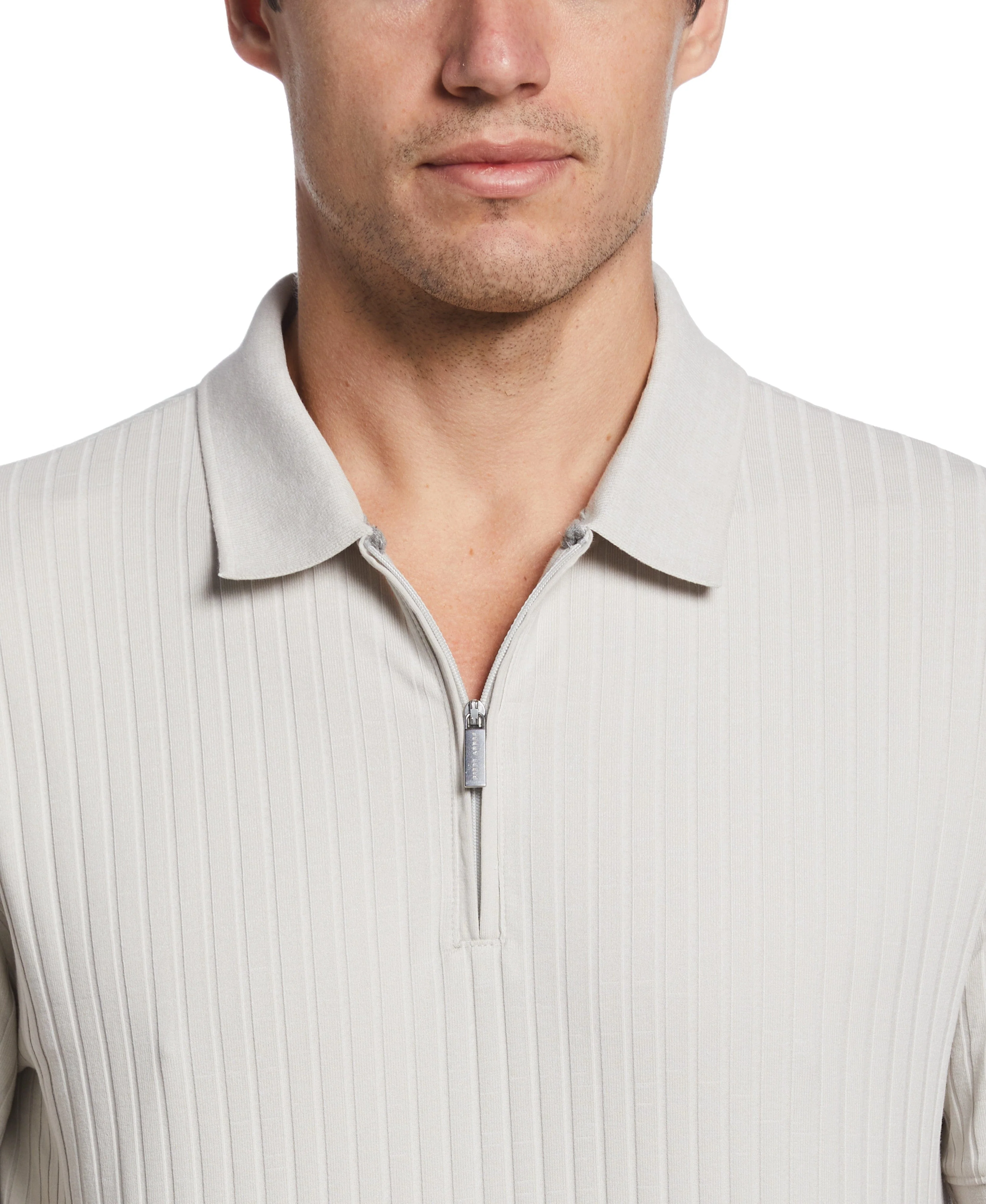 Quarter Zip Ribbed Polo - Image 3