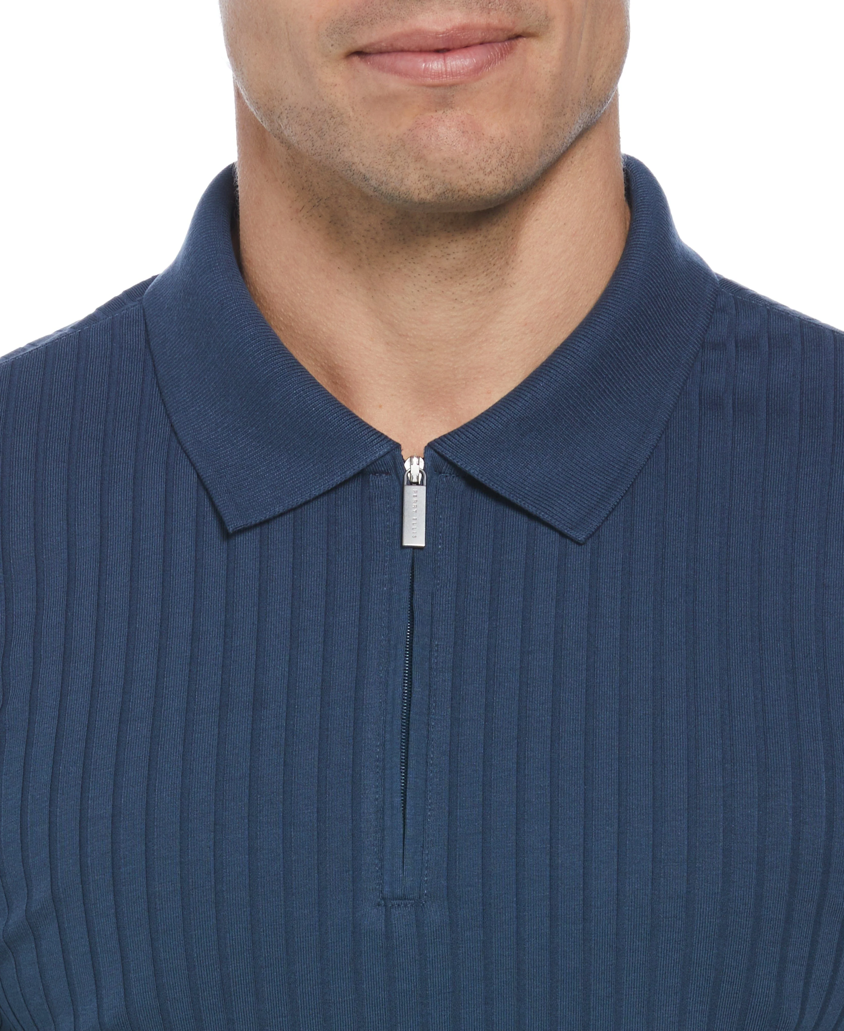 Quarter Zip Ribbed Polo - Image 3