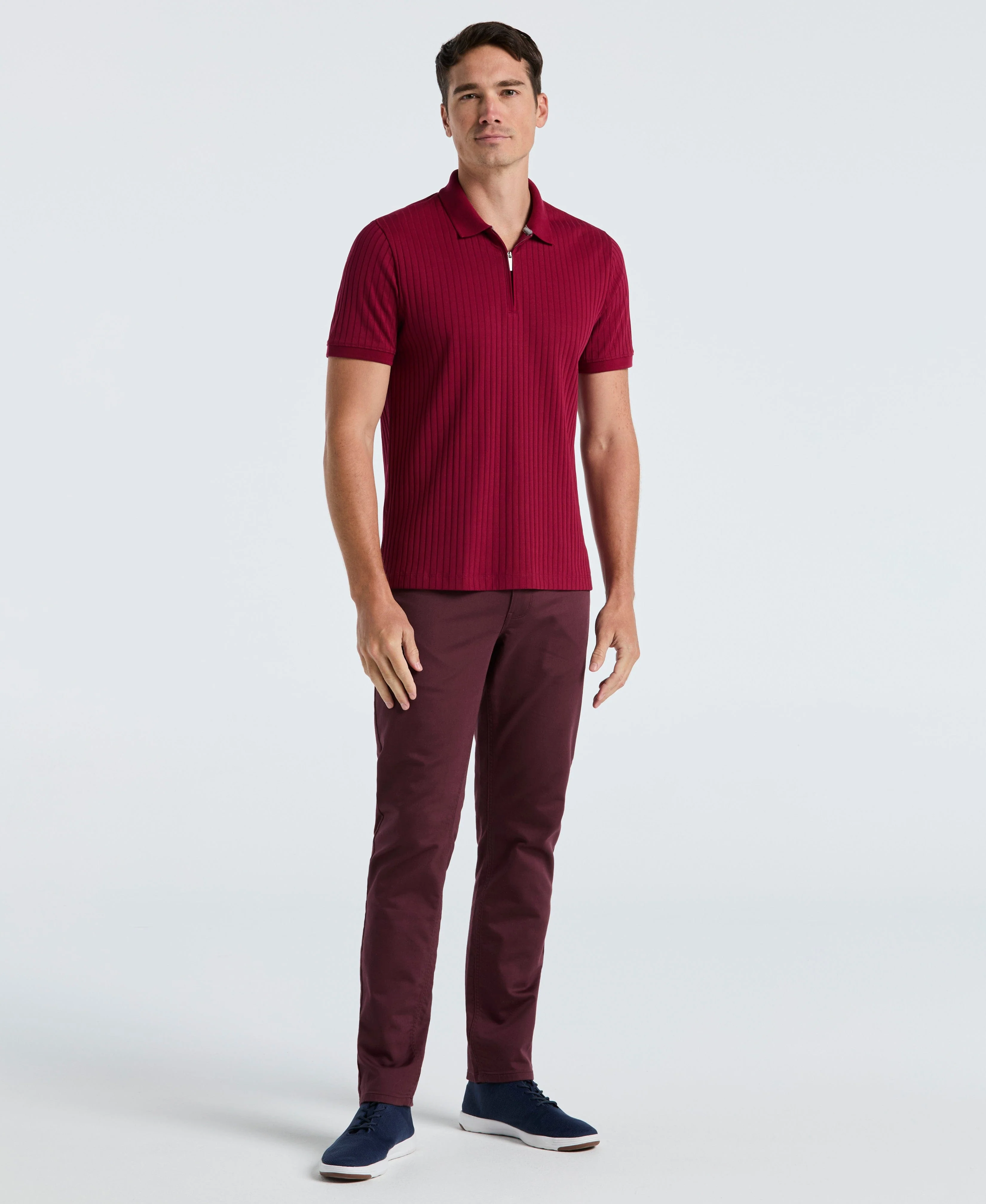 Ribbed Quarter Zip Polo - Image 4