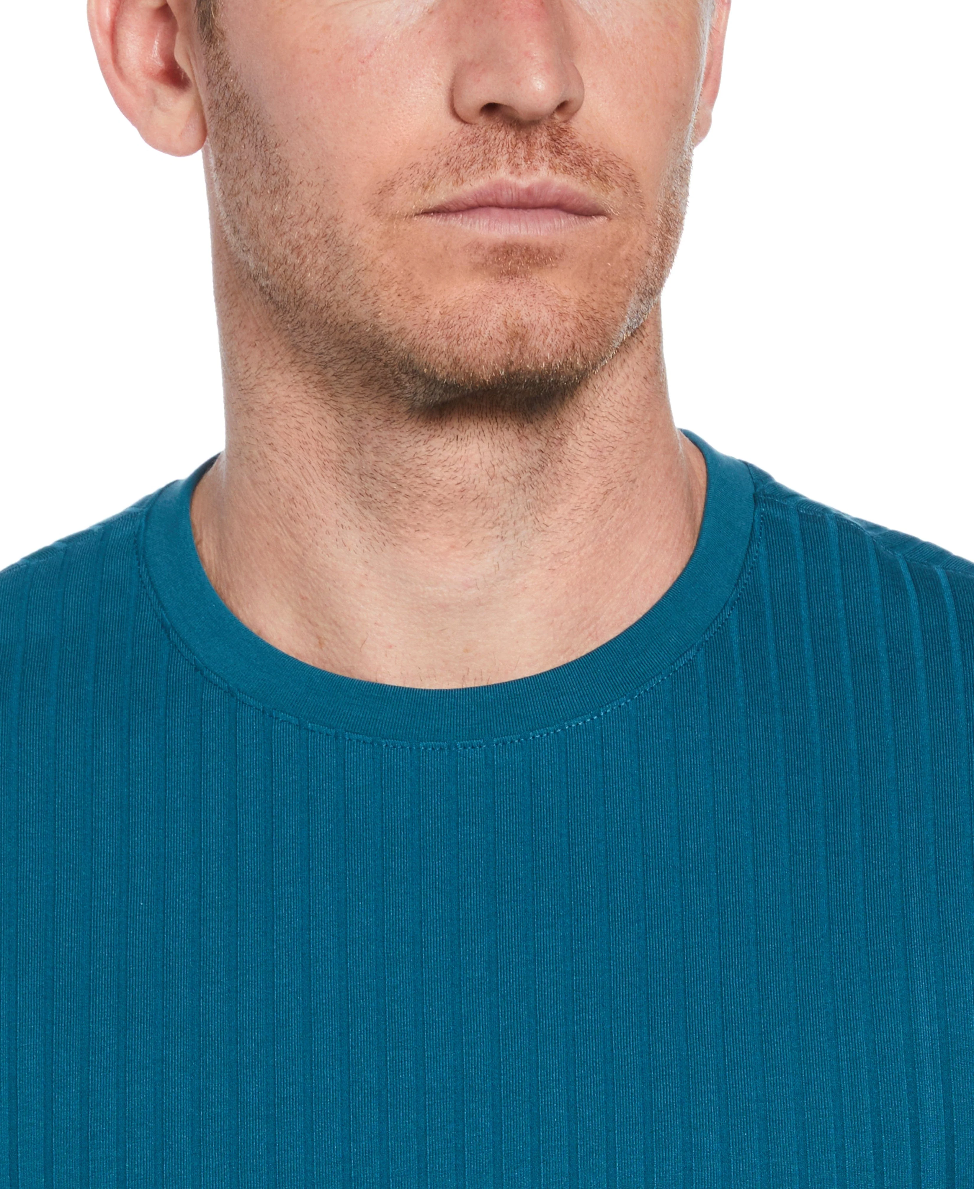 Rib Knit Crew Neck Tee - Image 3