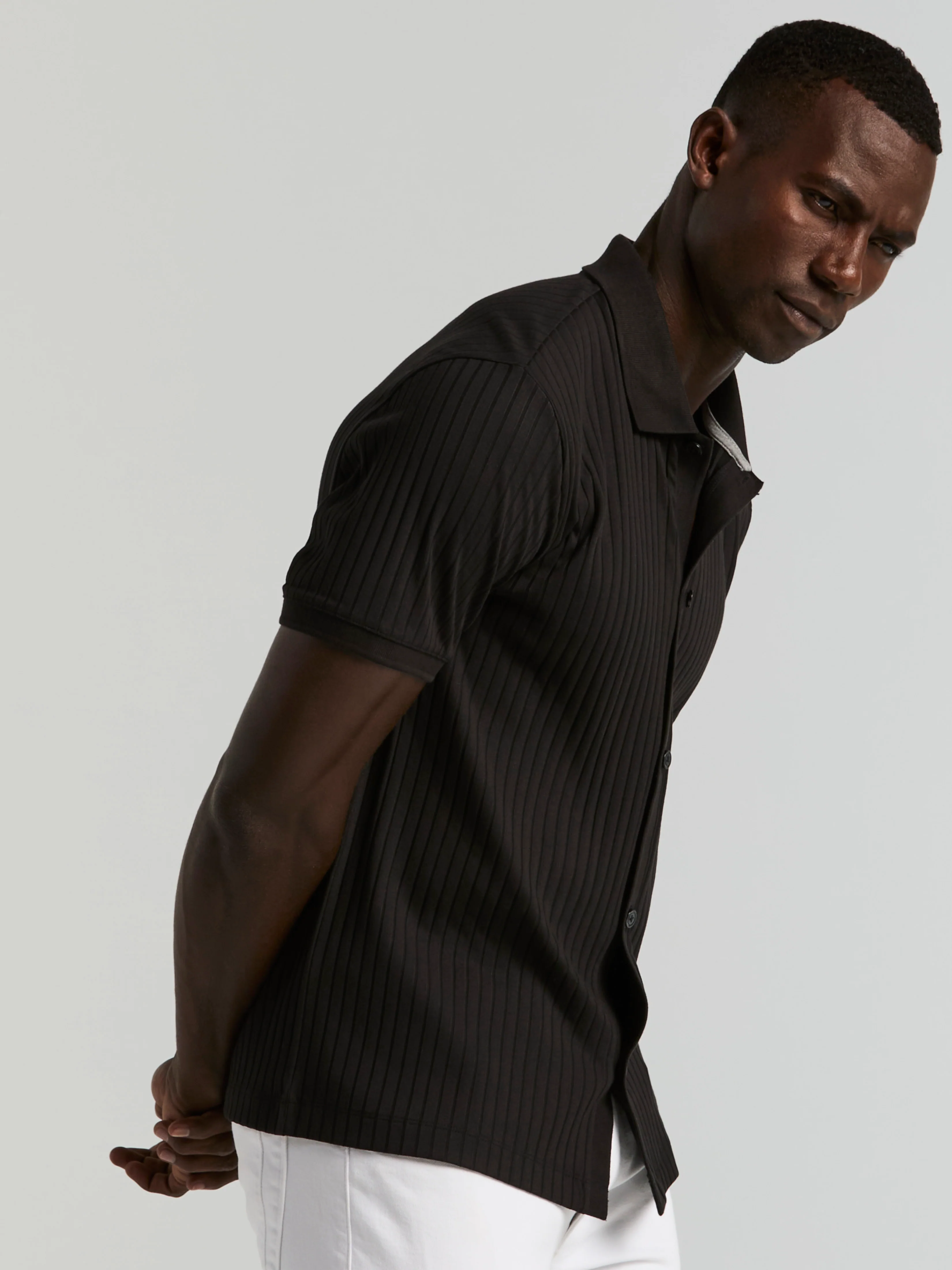 Ribbed Button Front Sweater Polo - Image 8