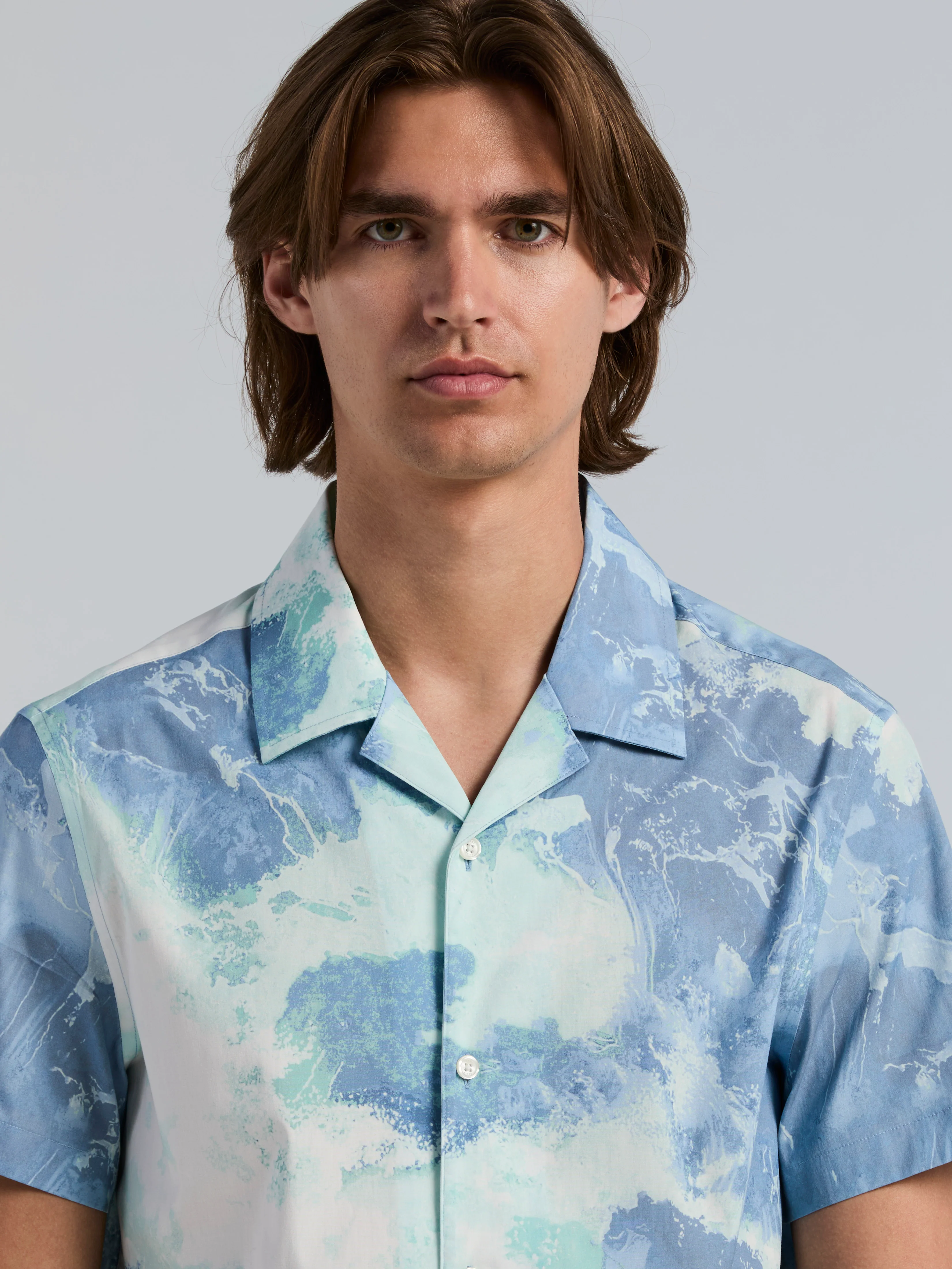 Watercolor TENCEL™ Print Camp Cotton Shirt - Image 2