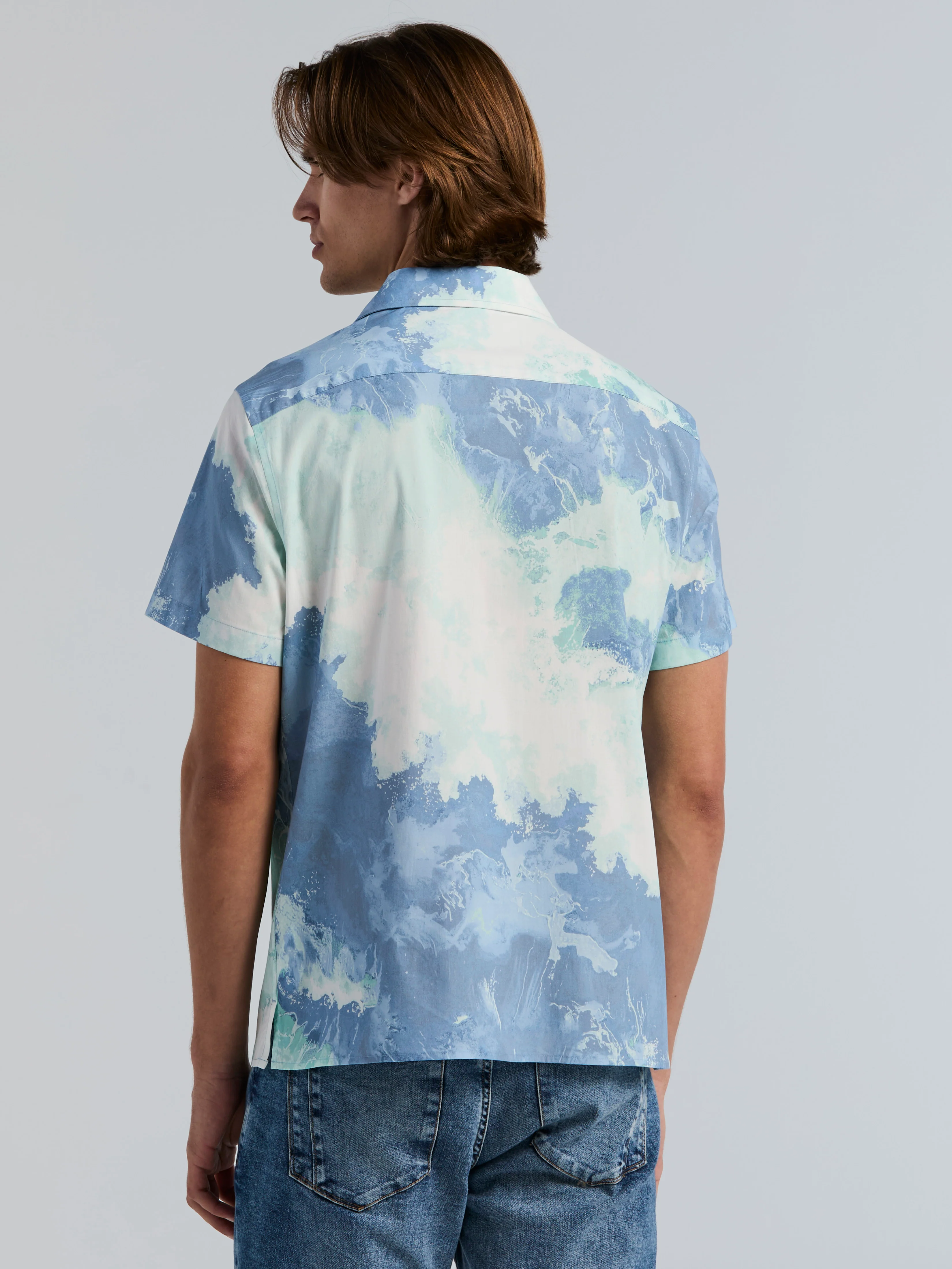 Watercolor TENCEL™ Print Camp Cotton Shirt - Image 3