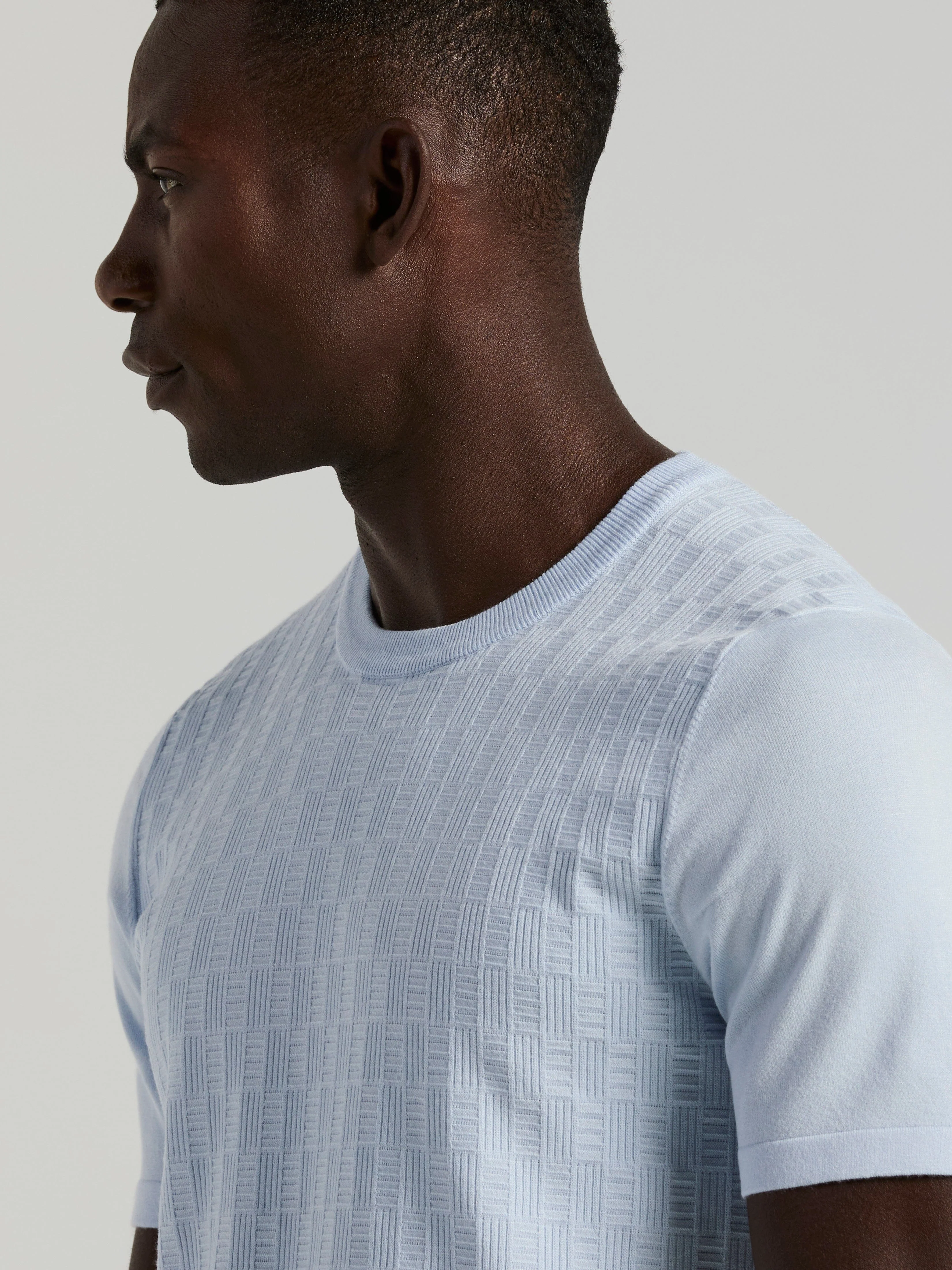 Geometric Textured Sweater Tee - Image 11